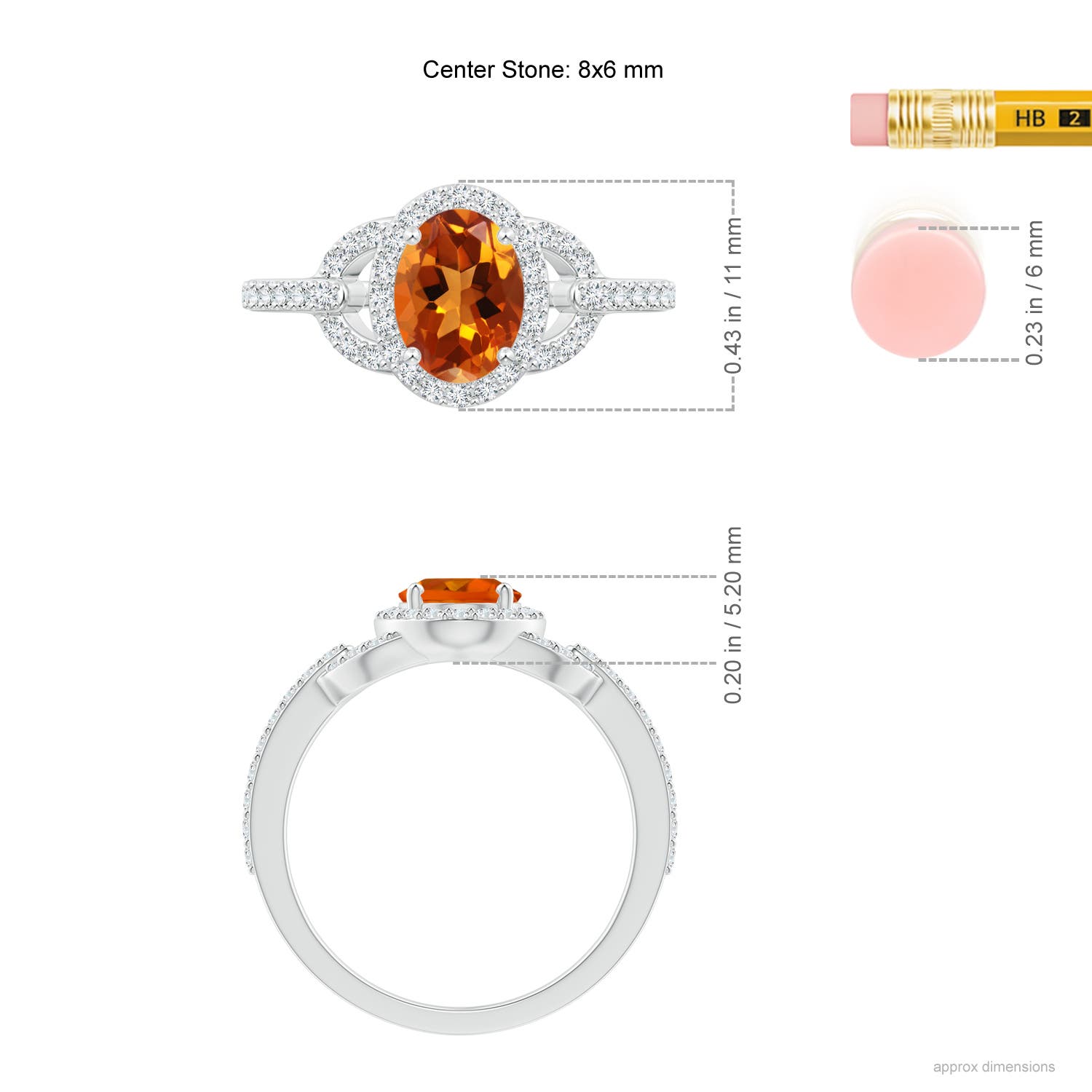 AAAA - Citrine / 1.47 CT / 14 KT White Gold