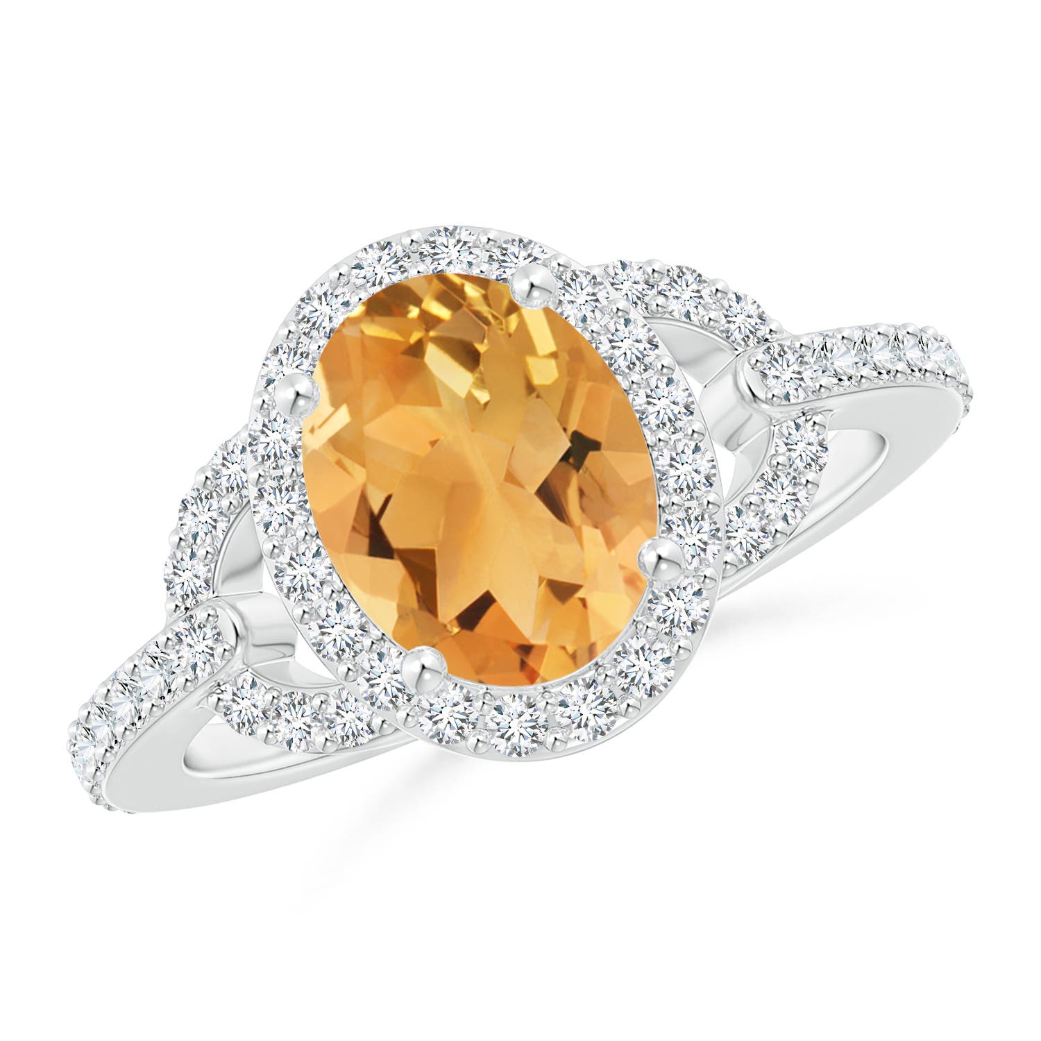 A - Citrine / 2.14 CT / 14 KT White Gold