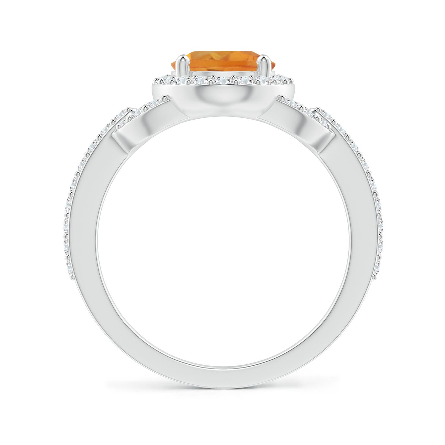 AA - Citrine / 2.14 CT / 14 KT White Gold