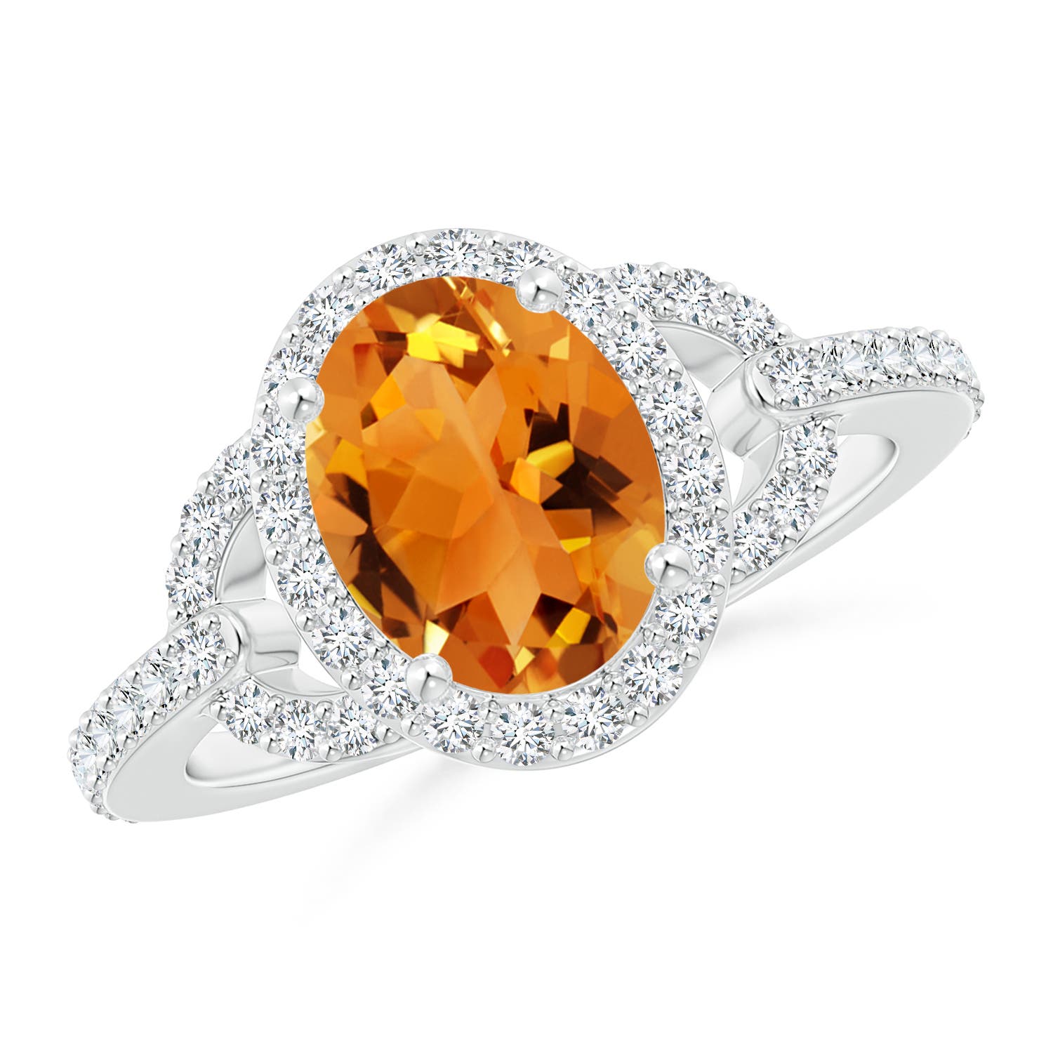 AAA - Citrine / 2.14 CT / 14 KT White Gold