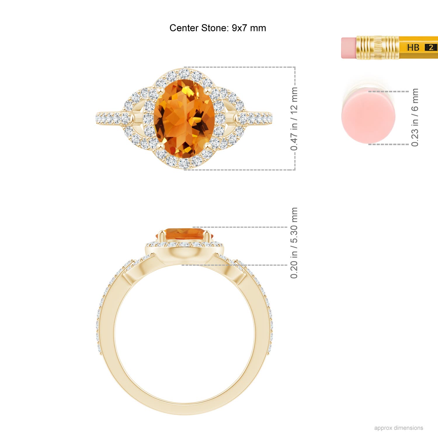 AAA - Citrine / 2.14 CT / 14 KT Yellow Gold