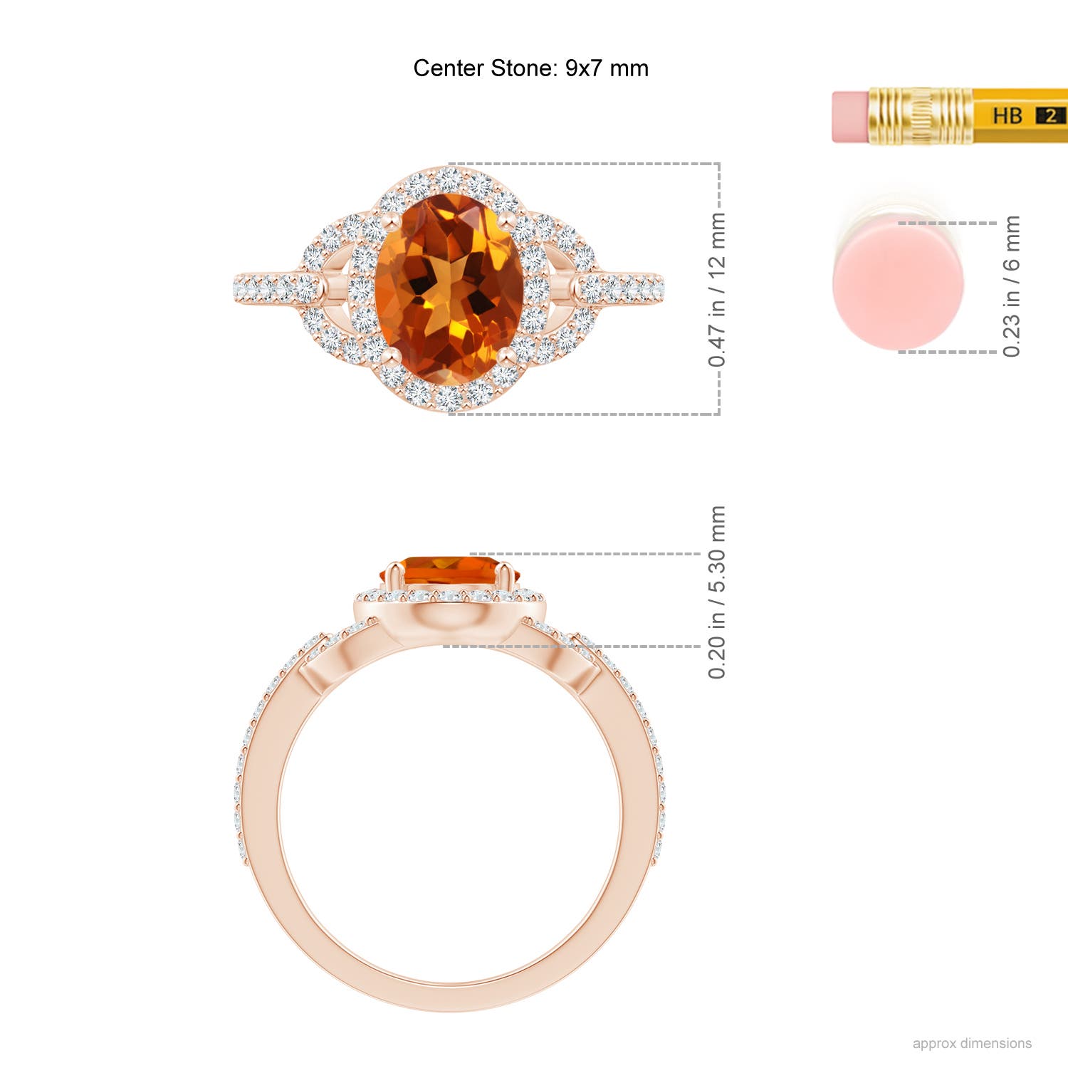 AAAA - Citrine / 2.14 CT / 14 KT Rose Gold