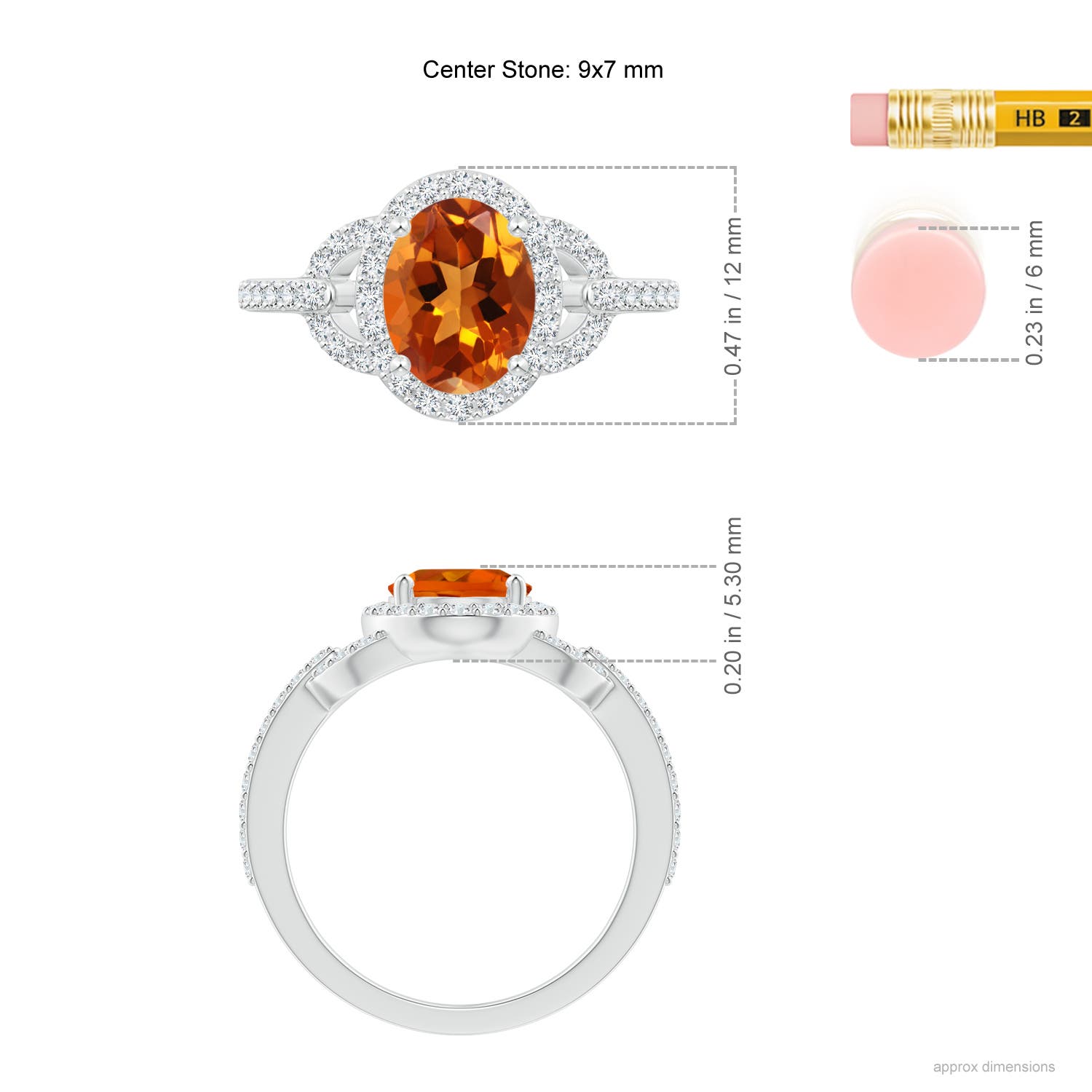 AAAA - Citrine / 2.14 CT / 14 KT White Gold