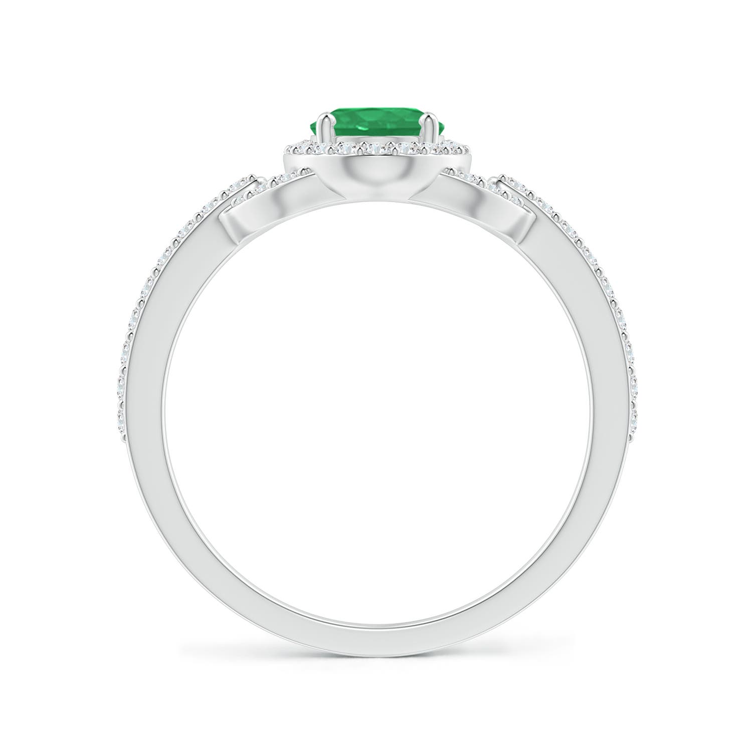 A - Emerald / 1 CT / 14 KT White Gold