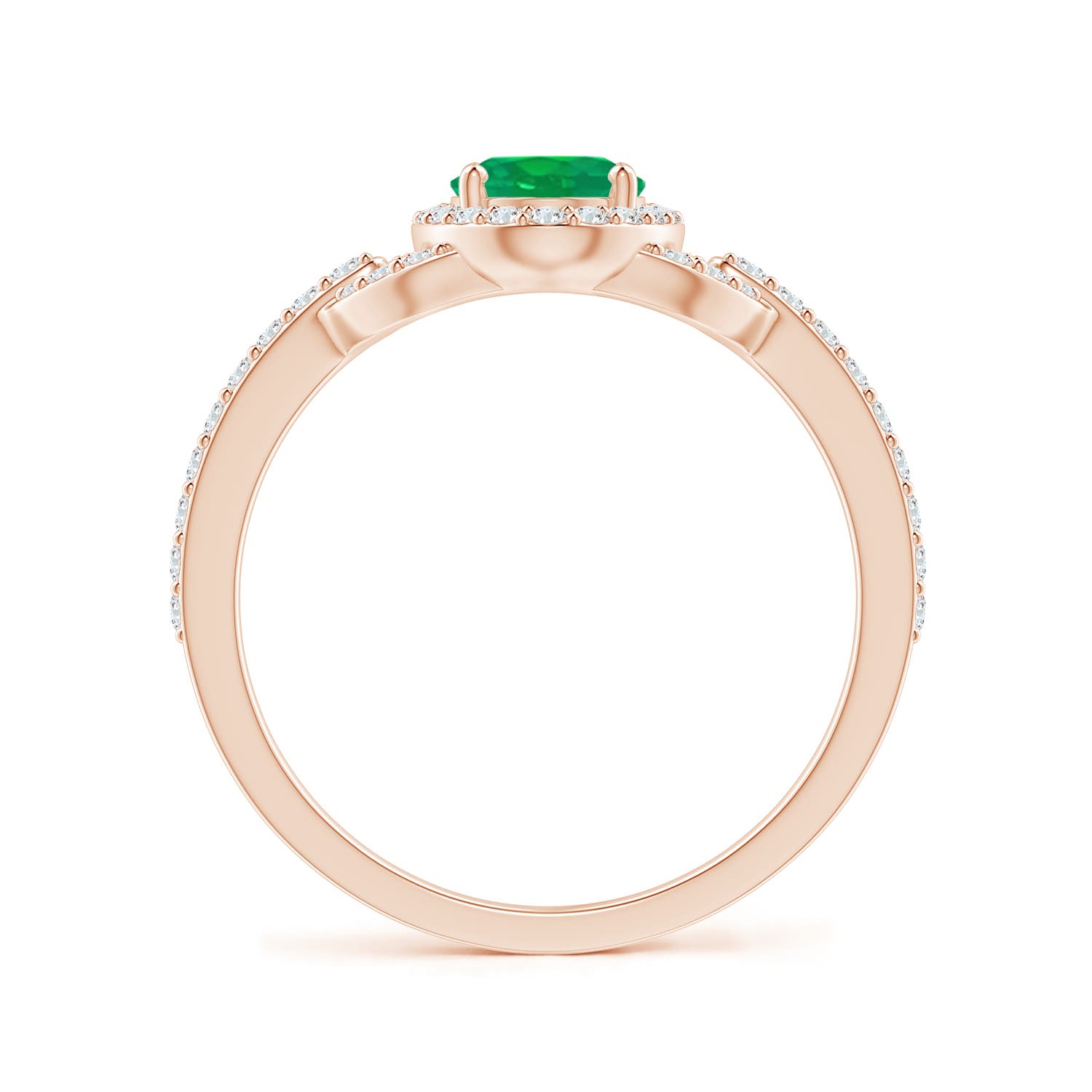 AA - Emerald / 1 CT / 14 KT Rose Gold