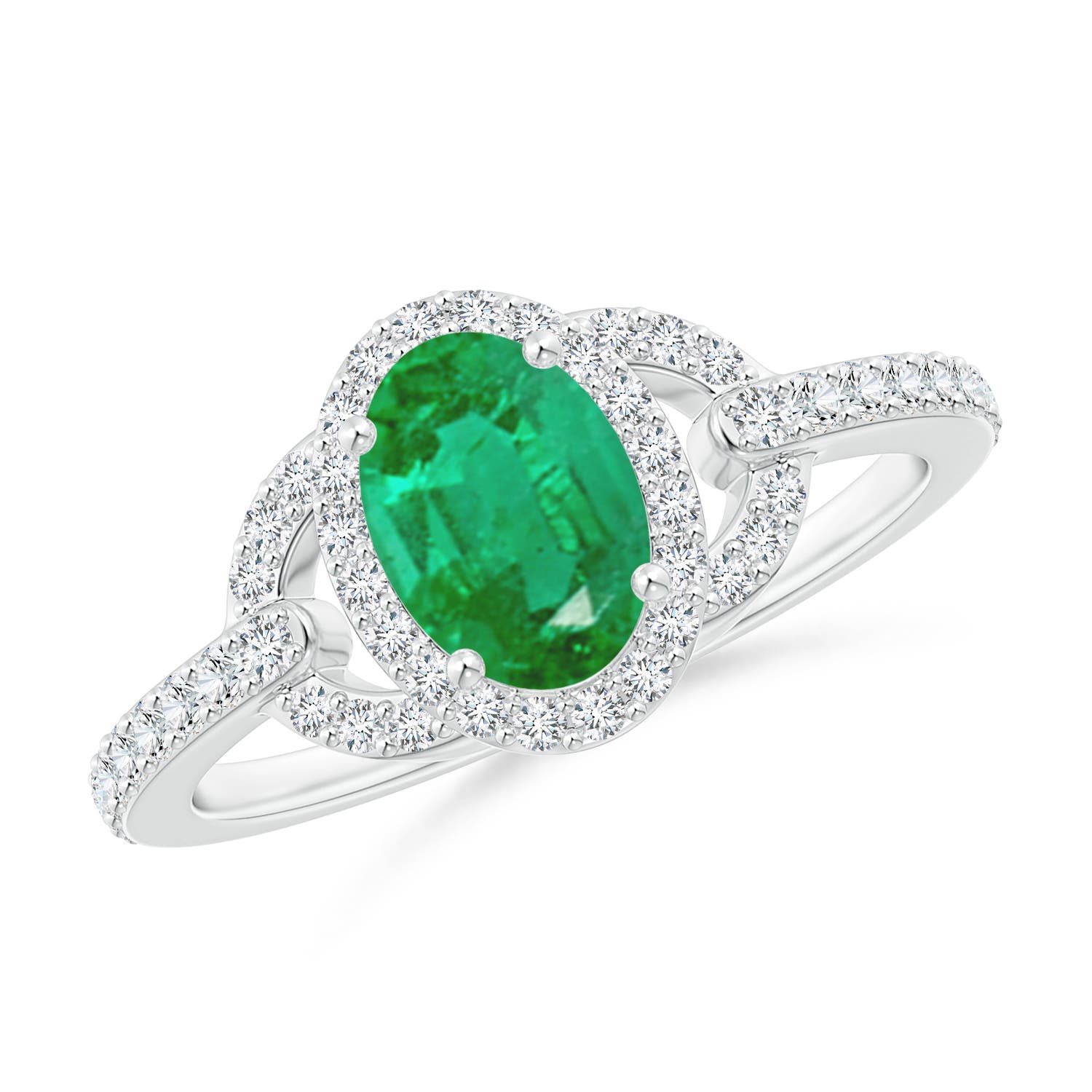 AA - Emerald / 1 CT / 14 KT White Gold