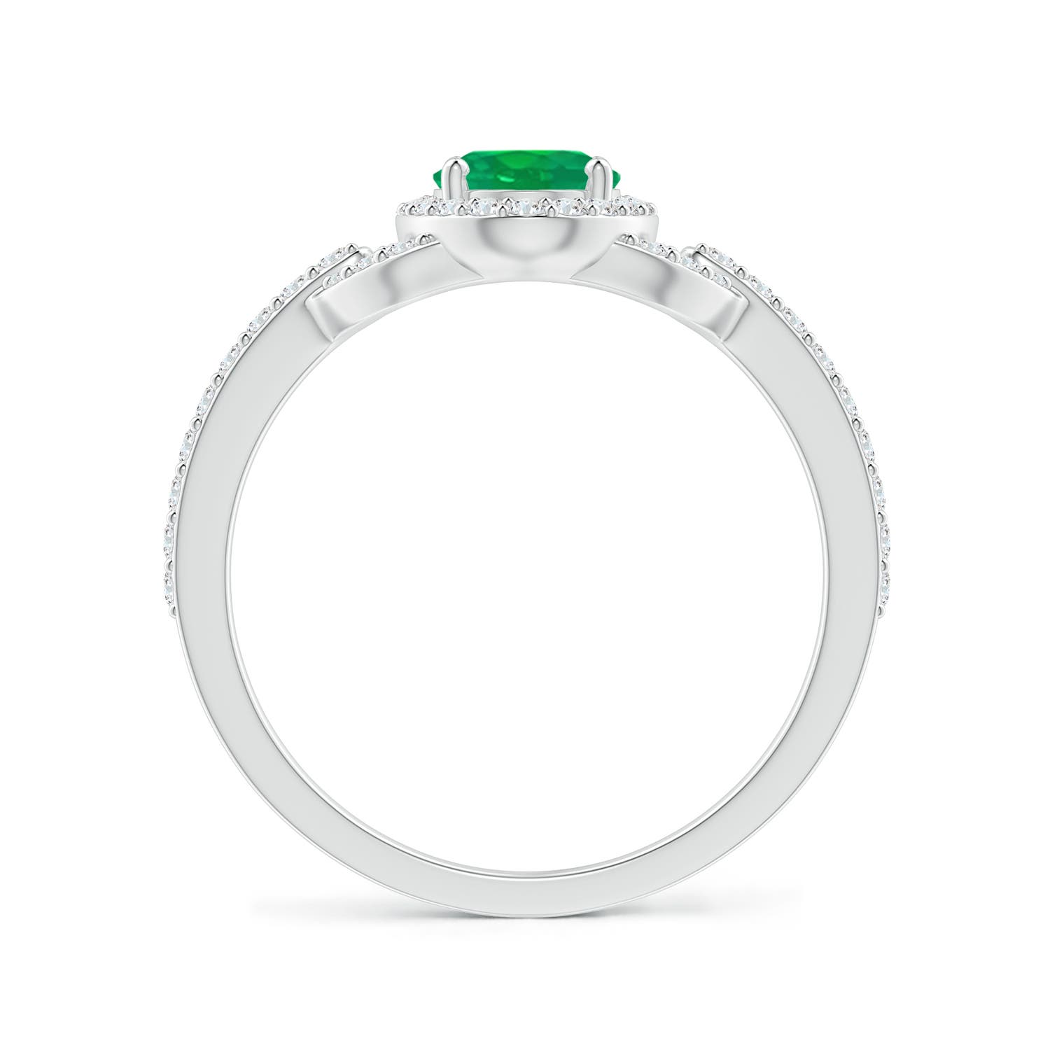 AA - Emerald / 1 CT / 14 KT White Gold