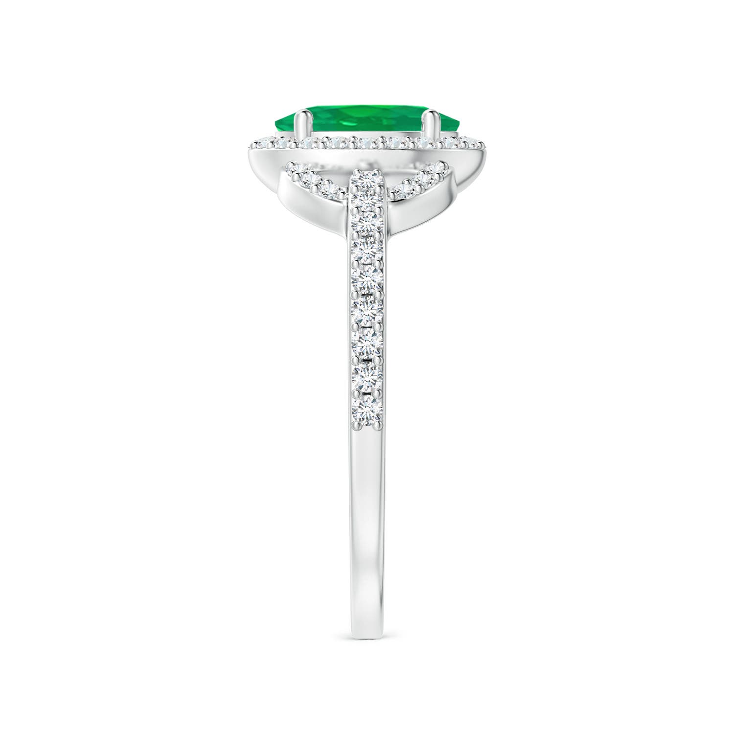 AA - Emerald / 1 CT / 14 KT White Gold