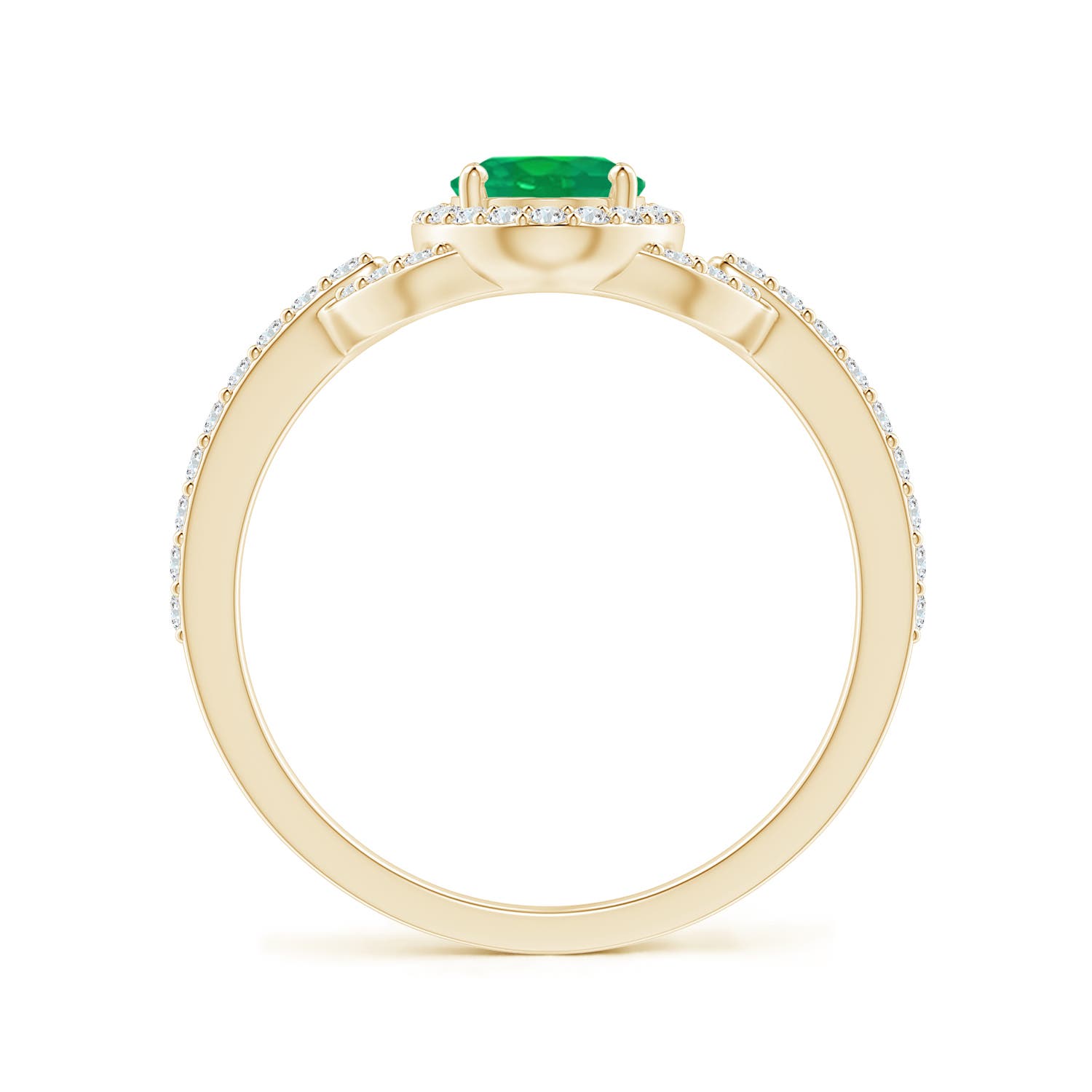 AA - Emerald / 1 CT / 14 KT Yellow Gold