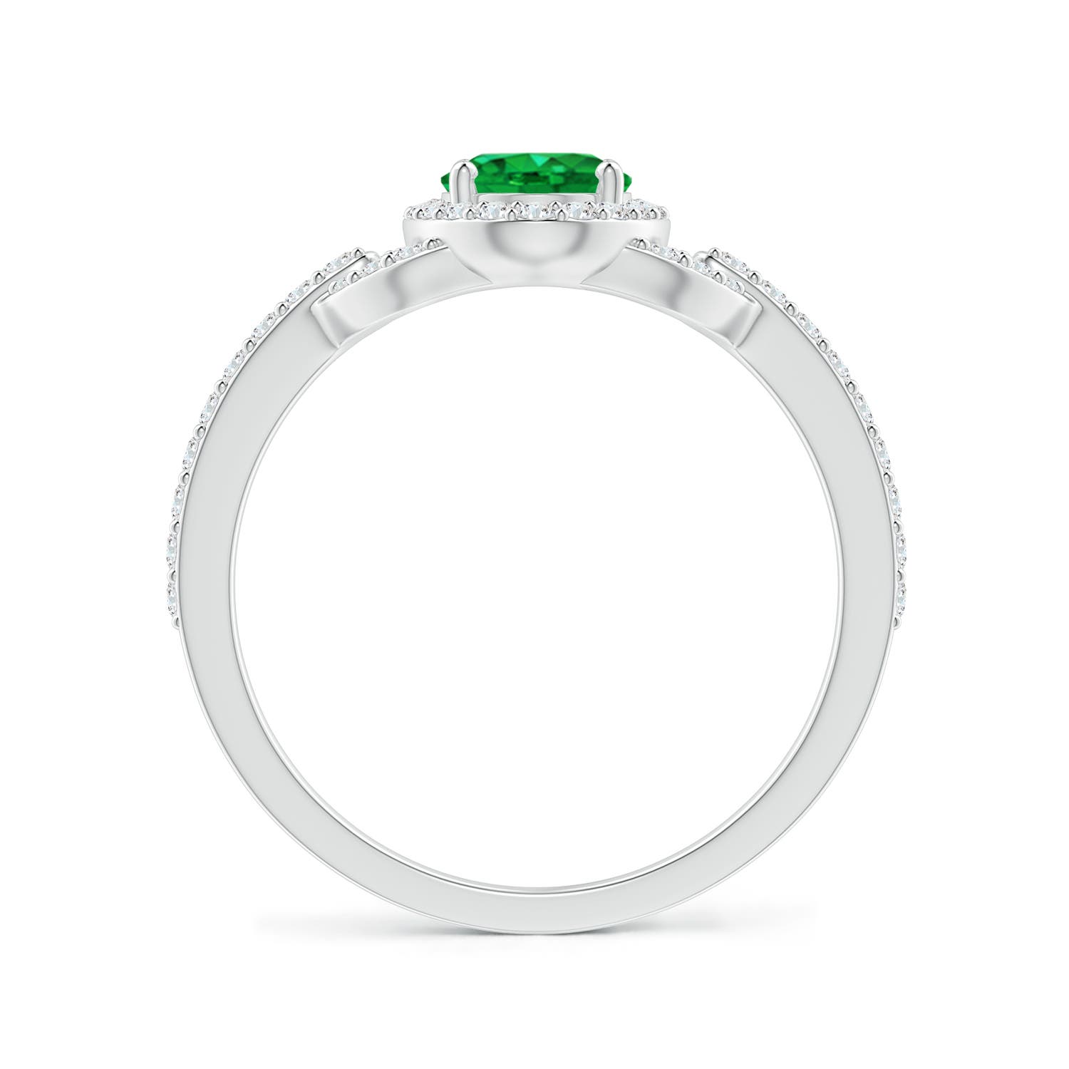 AAA - Emerald / 1 CT / 14 KT White Gold