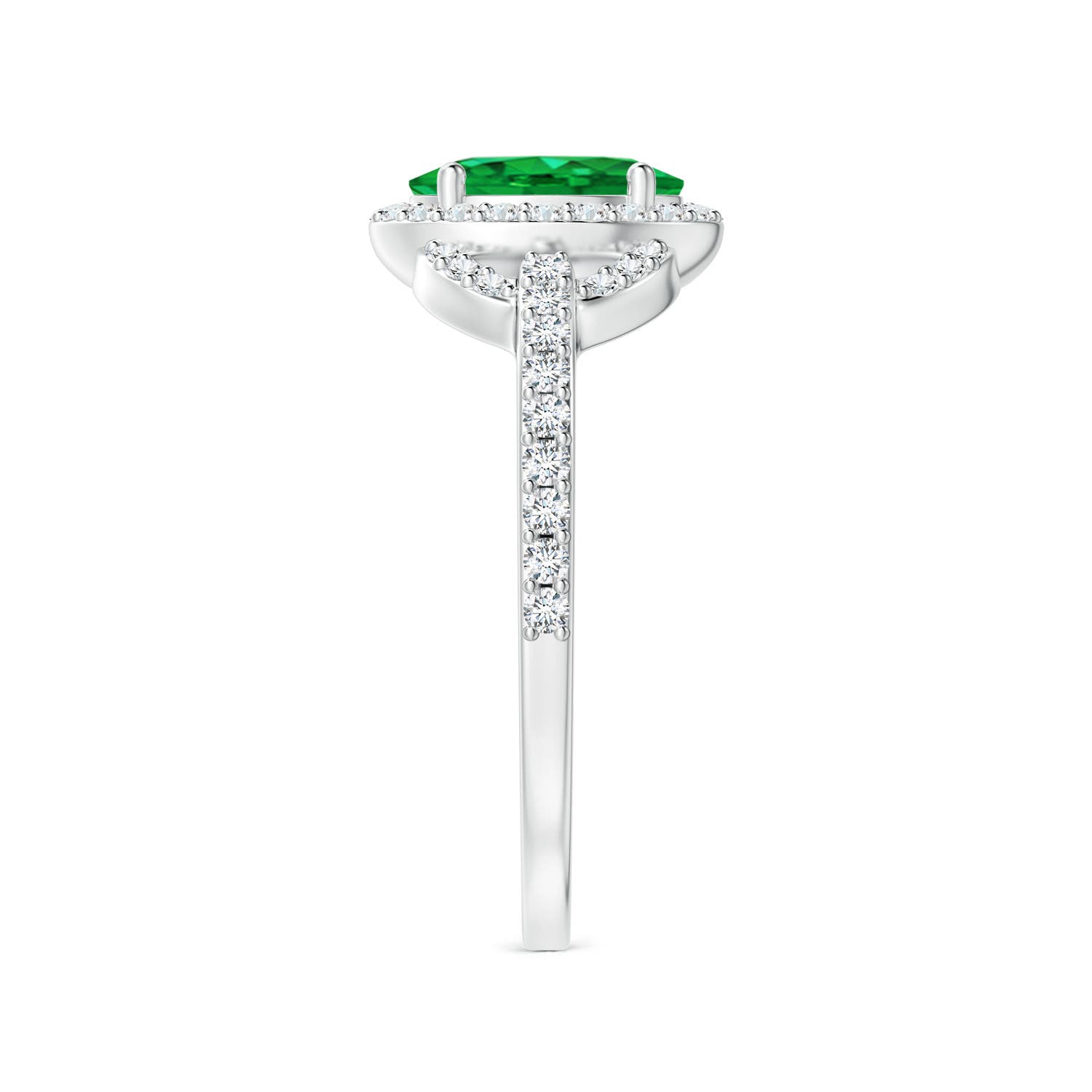 AAA - Emerald / 1 CT / 14 KT White Gold