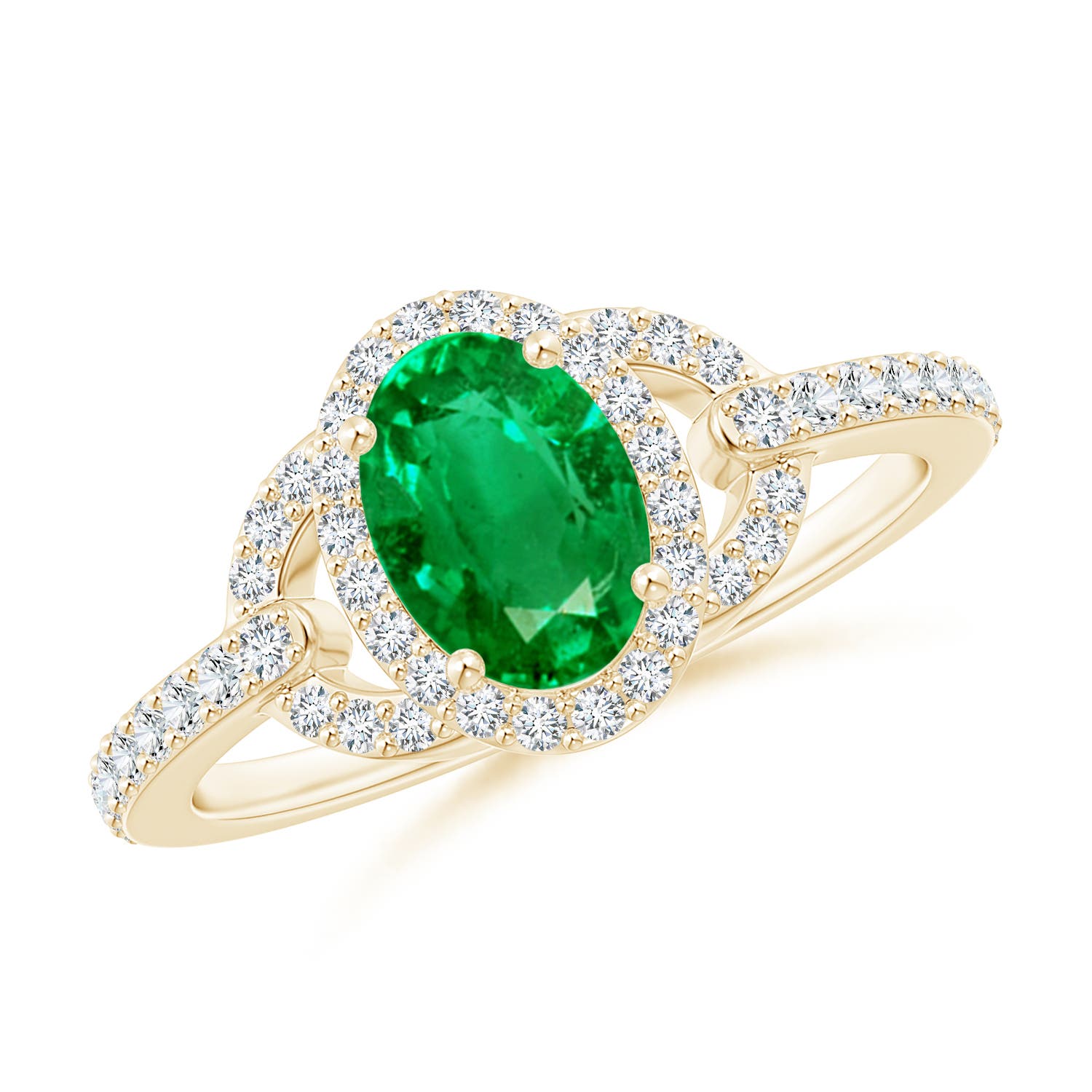 AAA - Emerald / 1 CT / 14 KT Yellow Gold