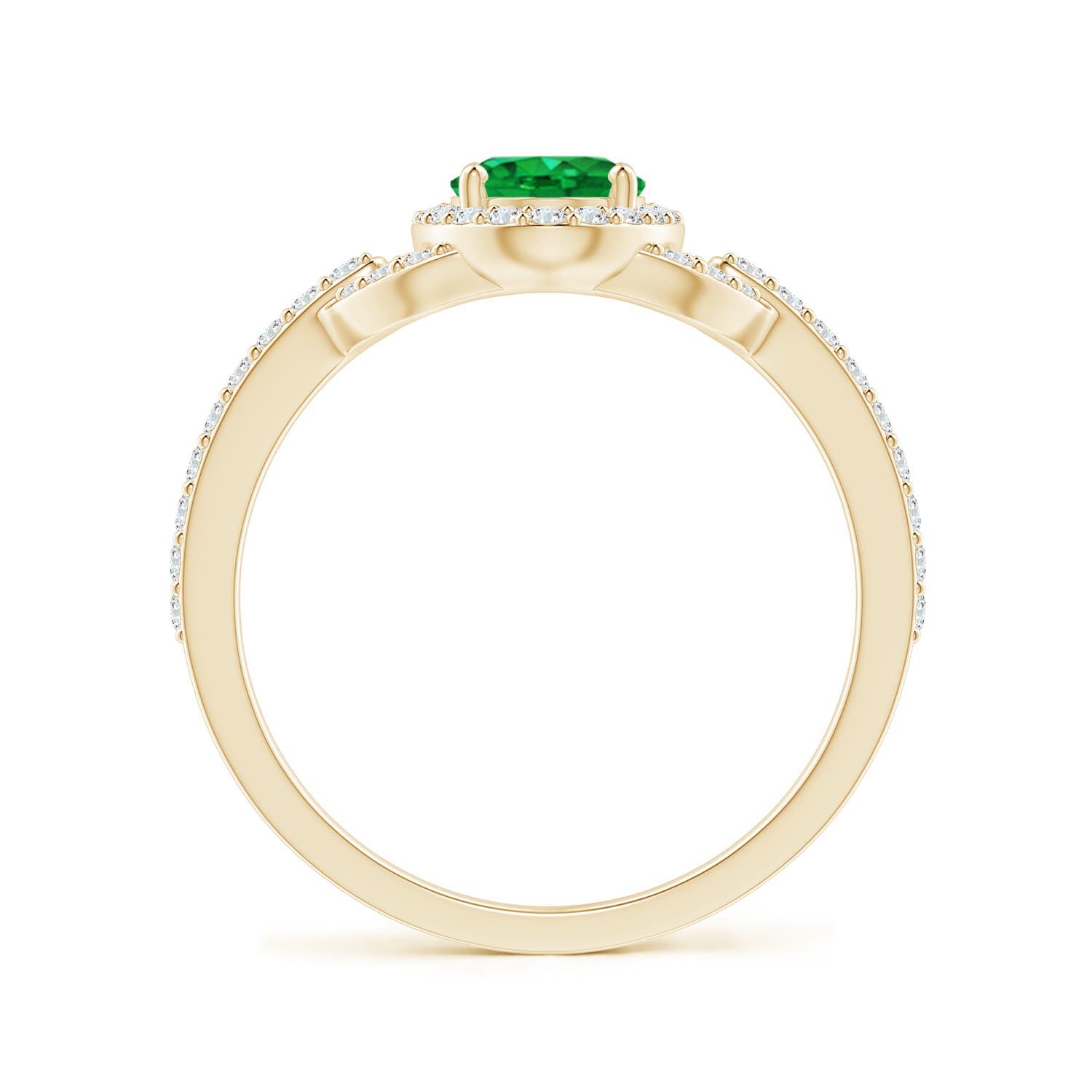 AAA - Emerald / 1 CT / 14 KT Yellow Gold