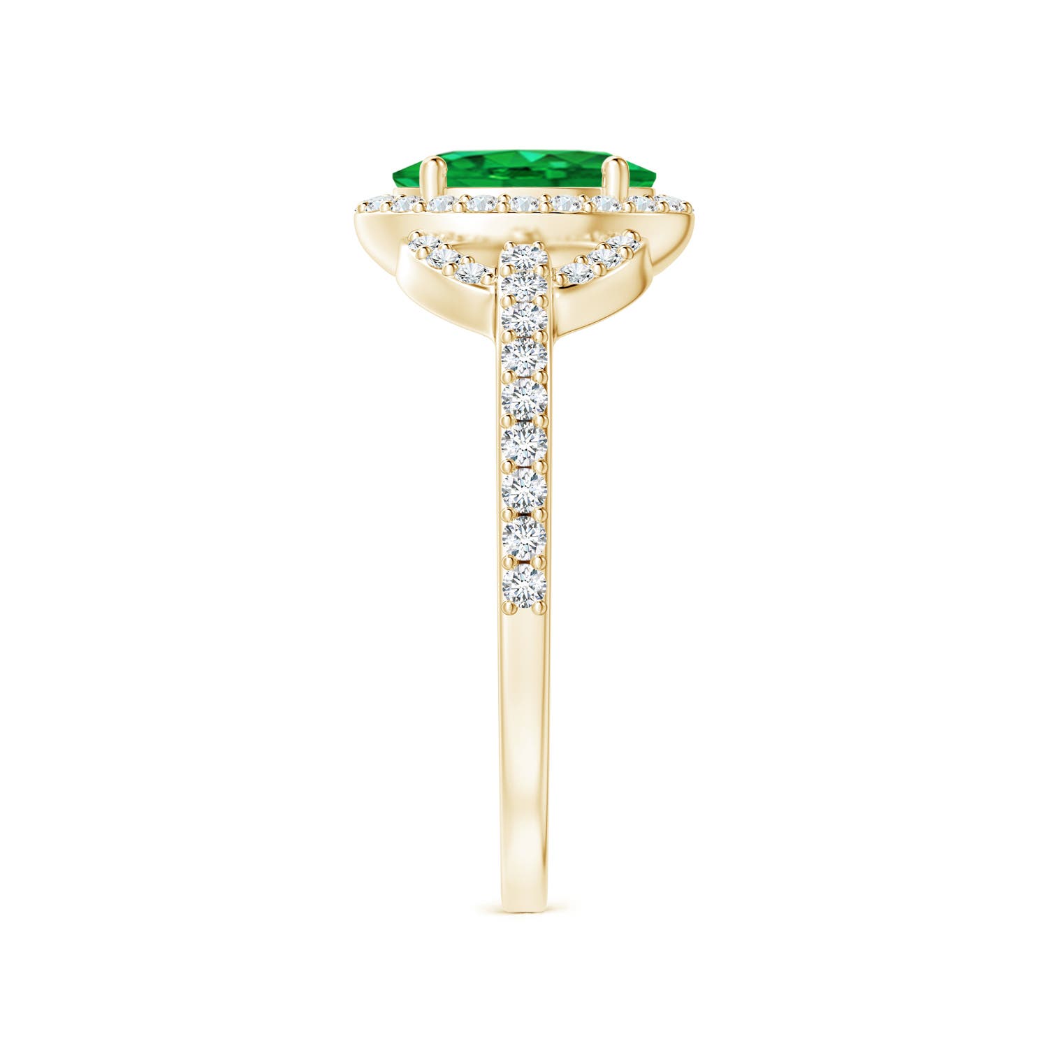 AAA - Emerald / 1 CT / 14 KT Yellow Gold