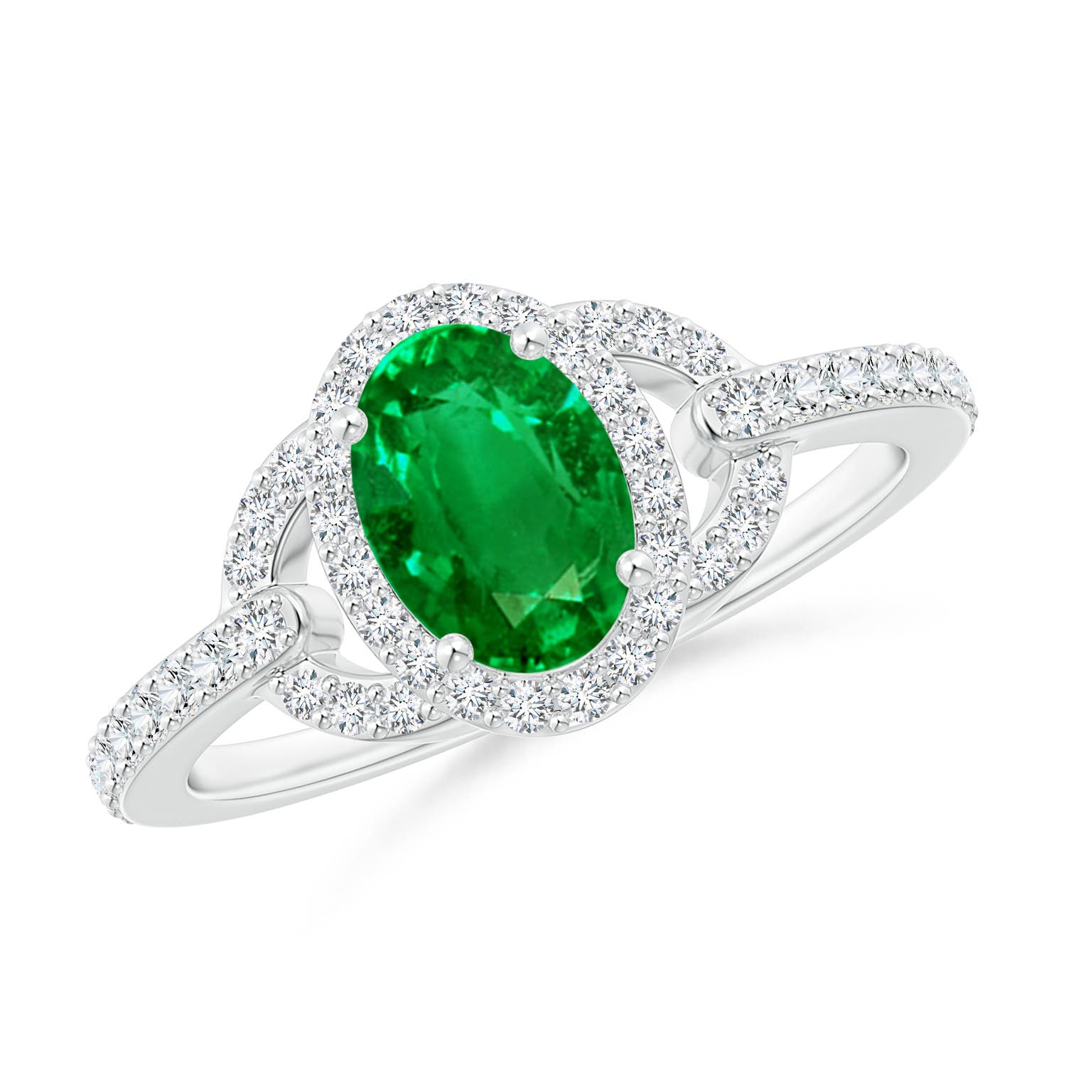 AAAA - Emerald / 1 CT / 14 KT White Gold