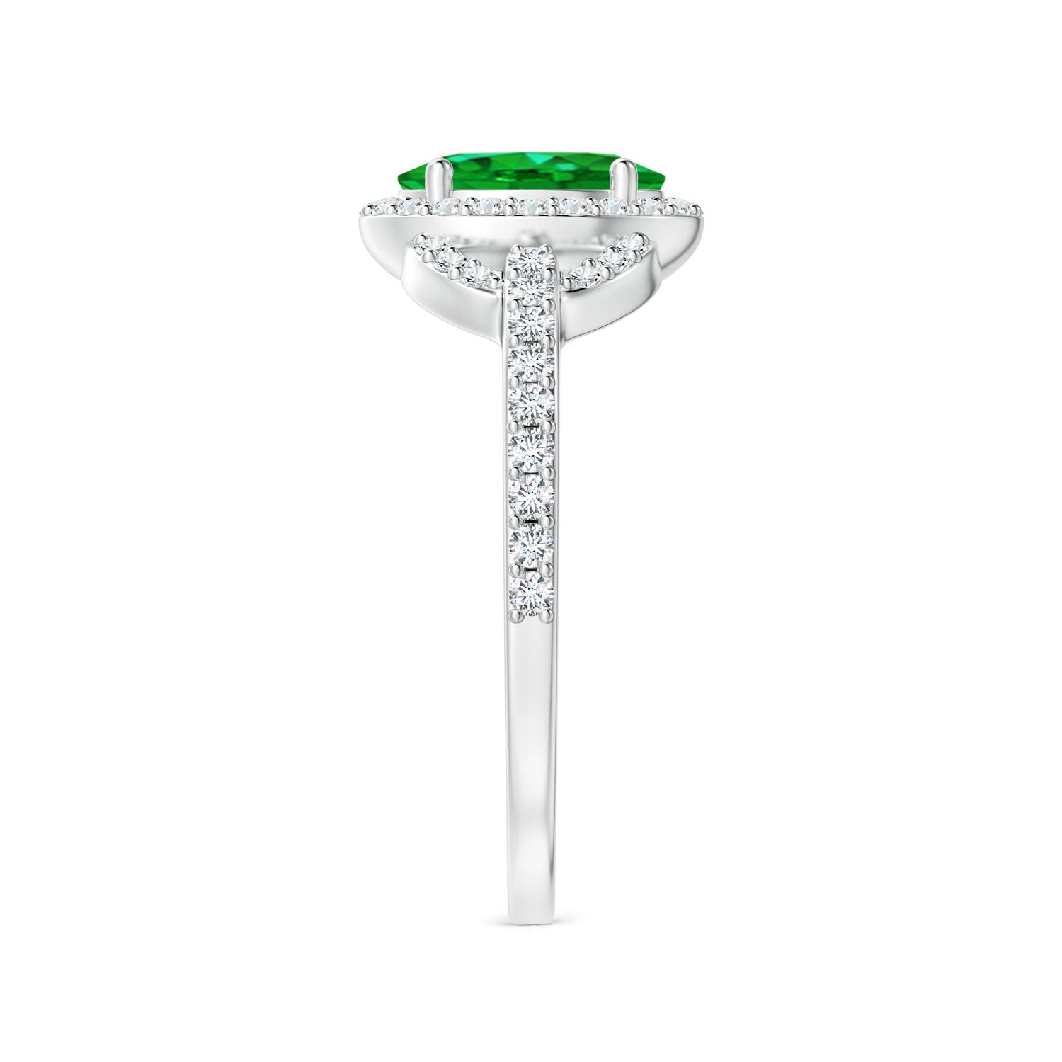 AAAA - Emerald / 1 CT / 14 KT White Gold