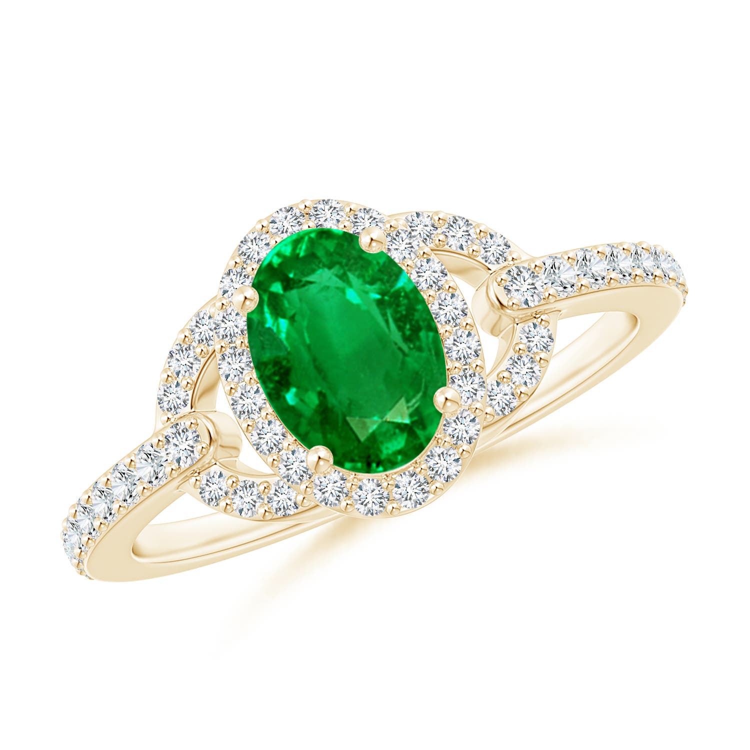 AAAA - Emerald / 1 CT / 14 KT Yellow Gold