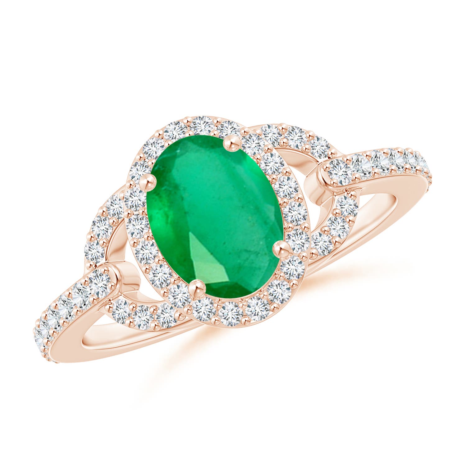 A - Emerald / 1.47 CT / 14 KT Rose Gold