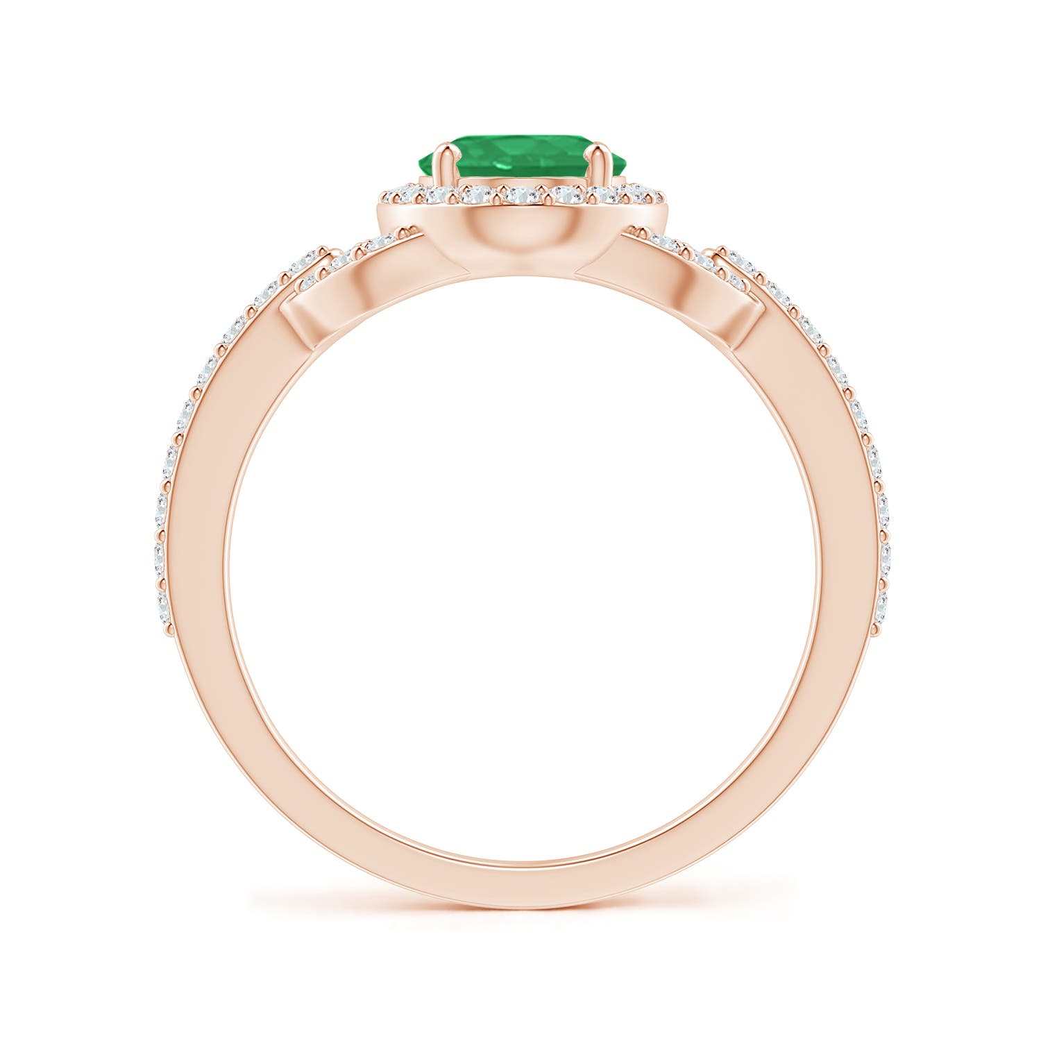 A - Emerald / 1.47 CT / 14 KT Rose Gold