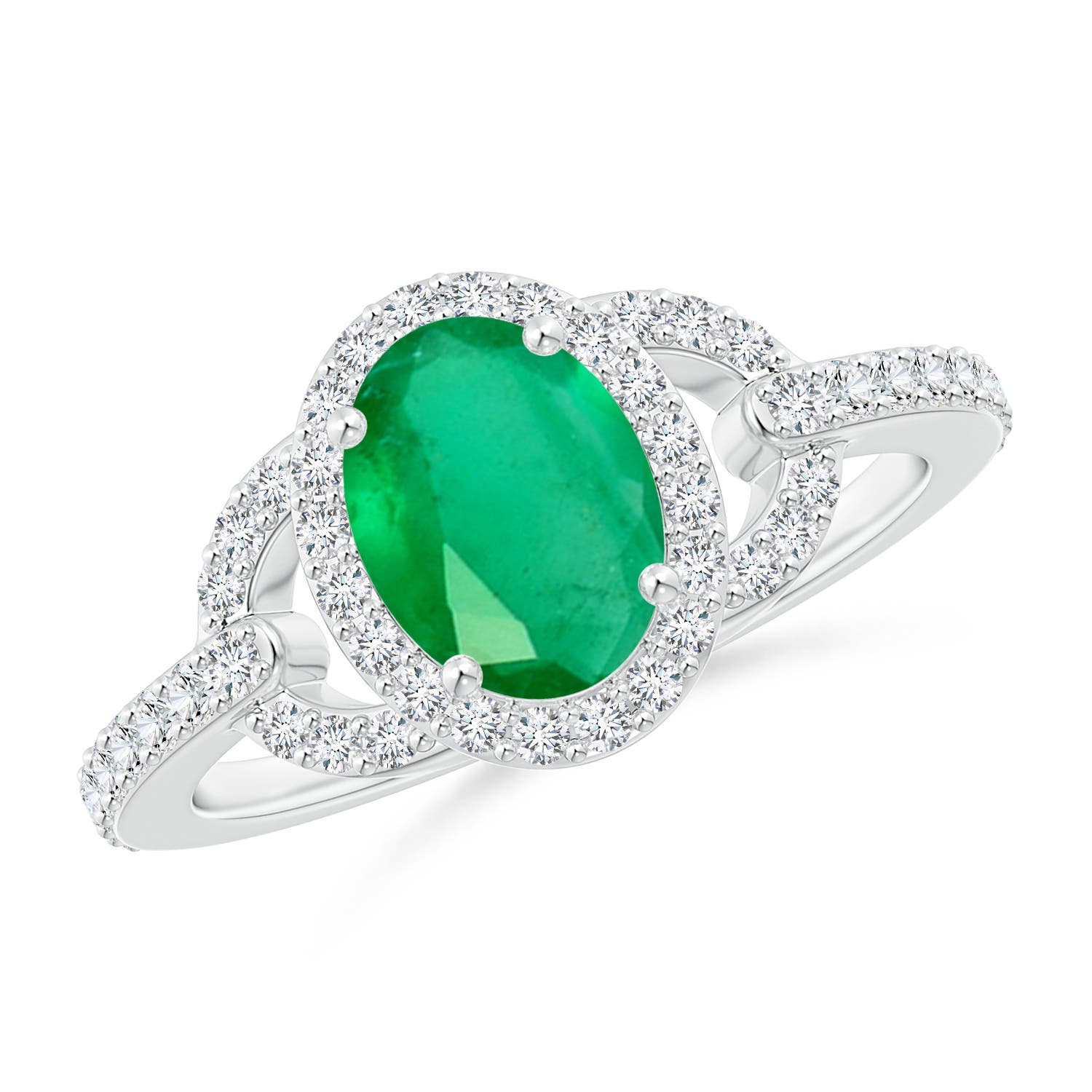 A - Emerald / 1.47 CT / 14 KT White Gold