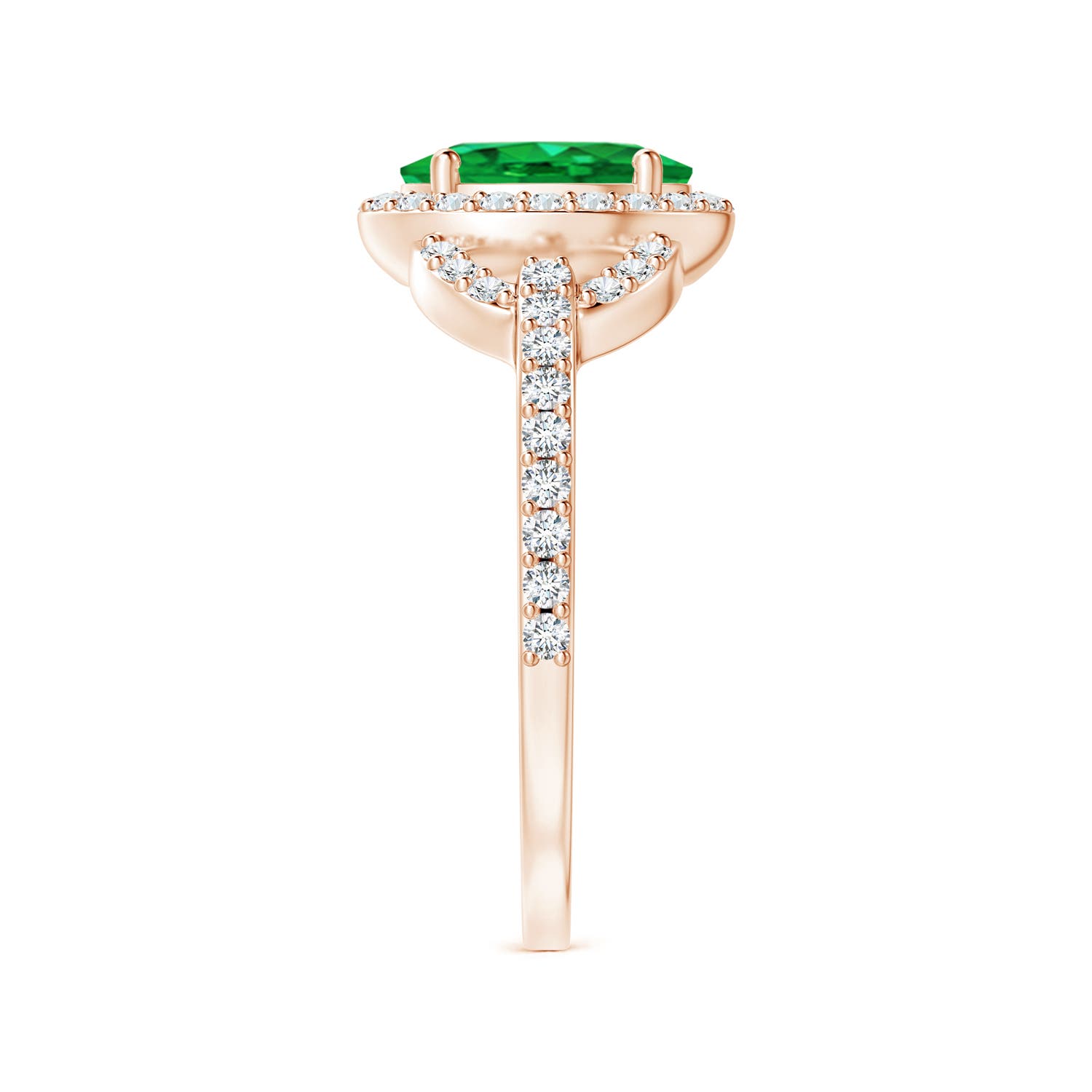 AAA - Emerald / 1.47 CT / 14 KT Rose Gold