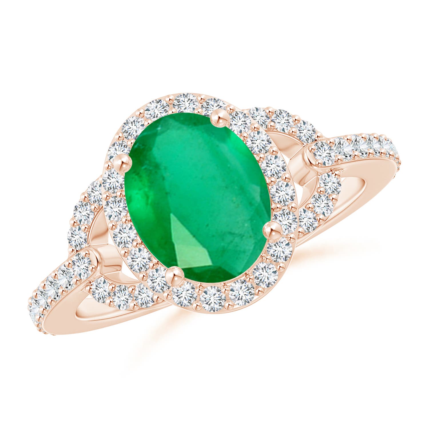 A - Emerald / 1.99 CT / 14 KT Rose Gold