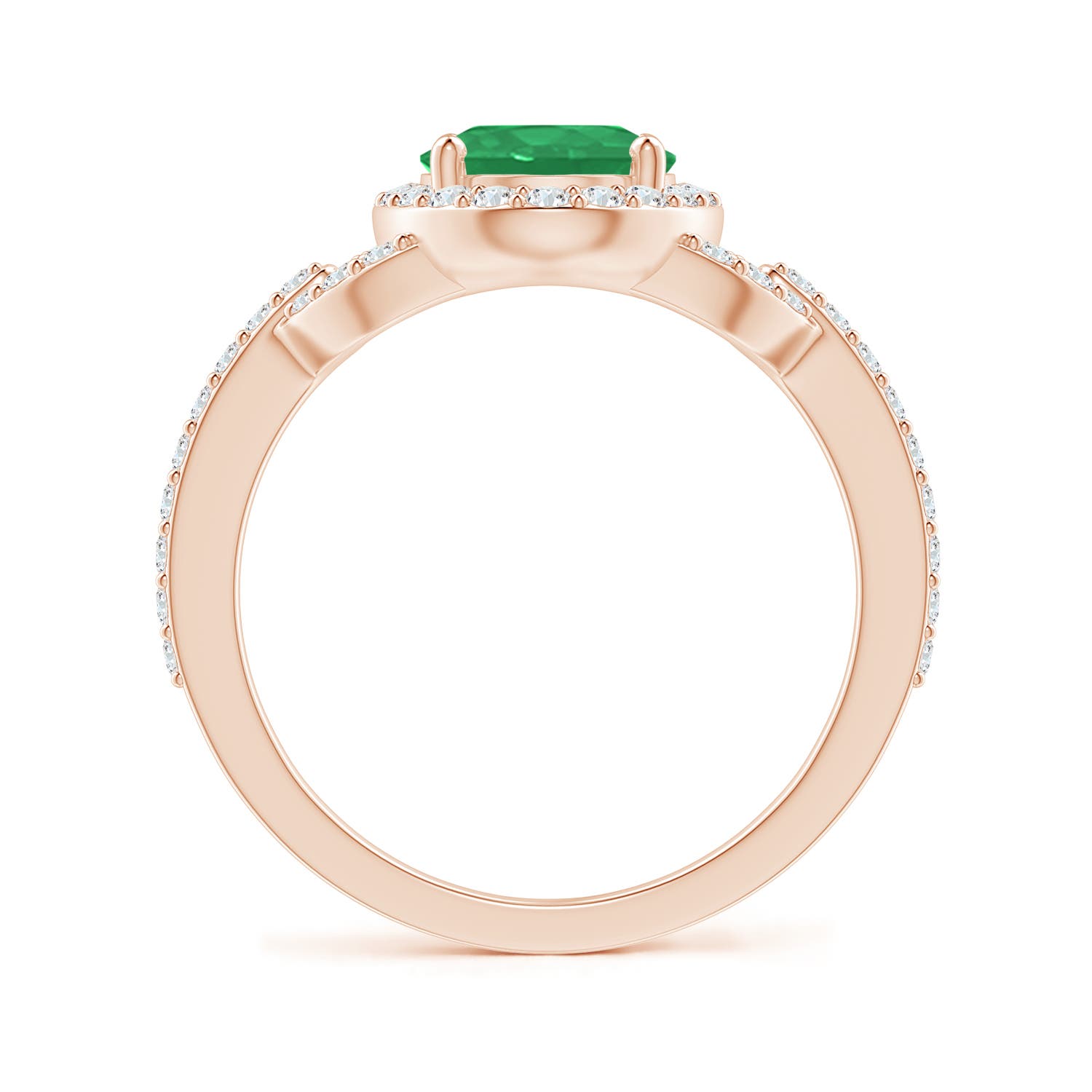 A - Emerald / 1.99 CT / 14 KT Rose Gold