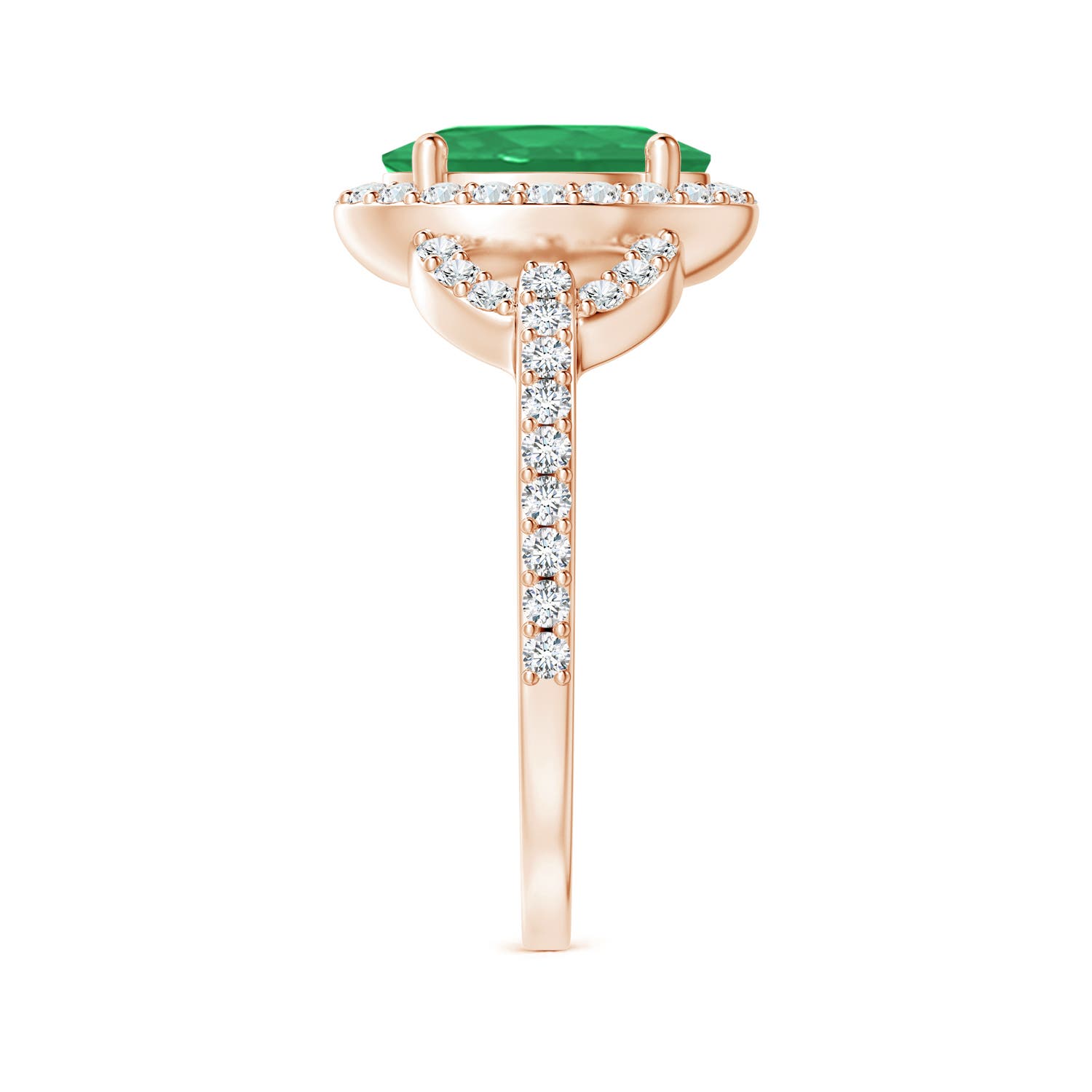 A - Emerald / 1.99 CT / 14 KT Rose Gold