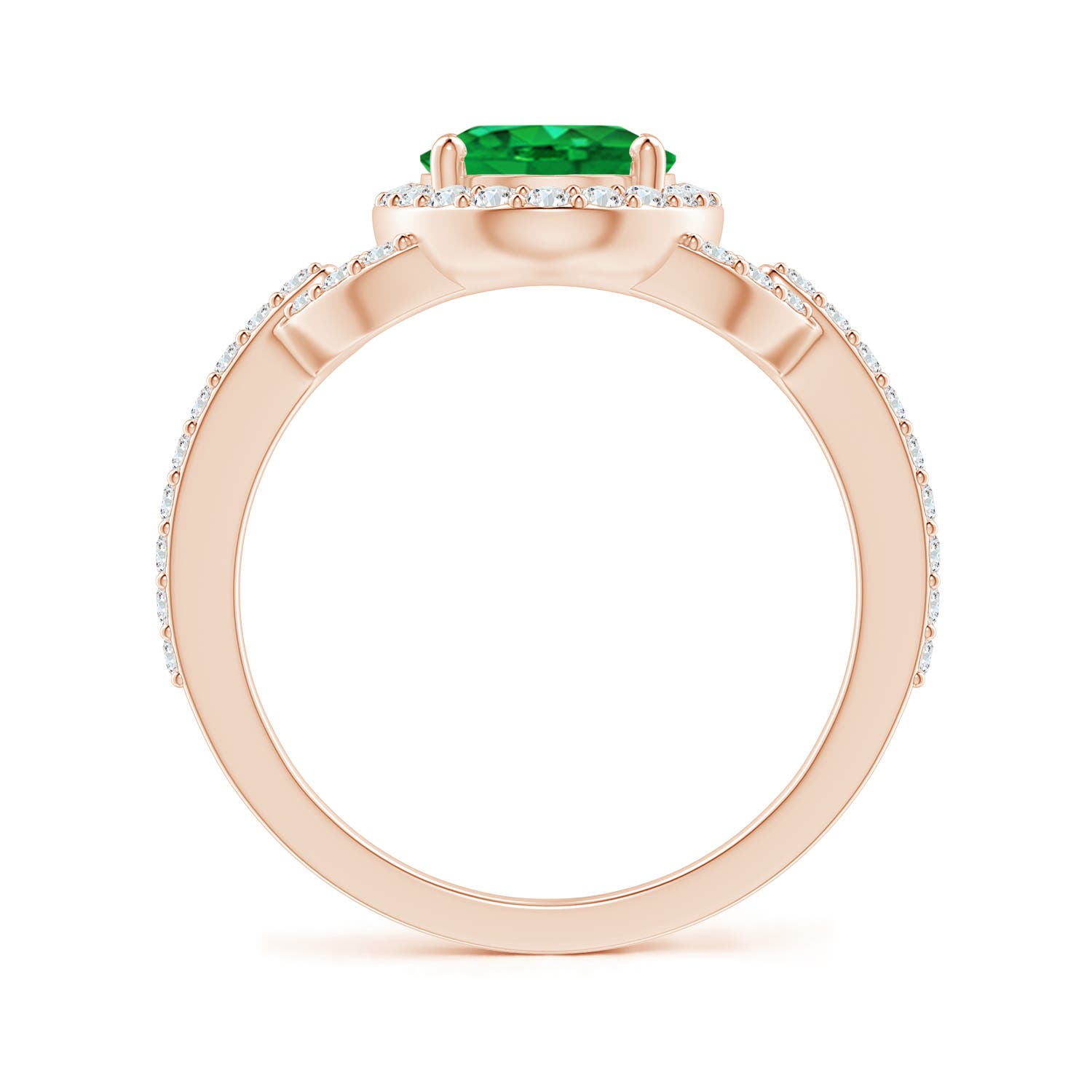 AAA - Emerald / 1.99 CT / 14 KT Rose Gold