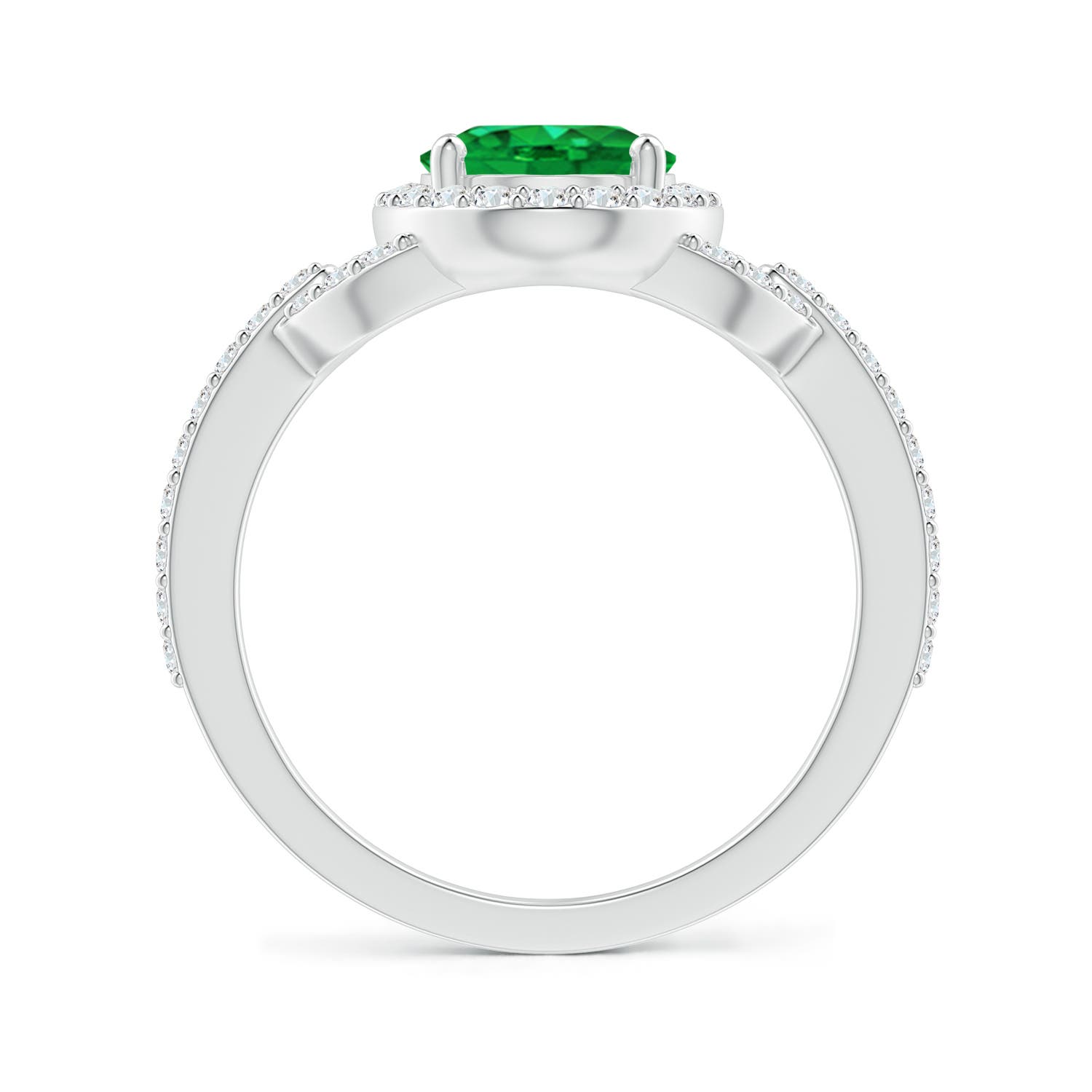 AAA - Emerald / 1.99 CT / 14 KT White Gold