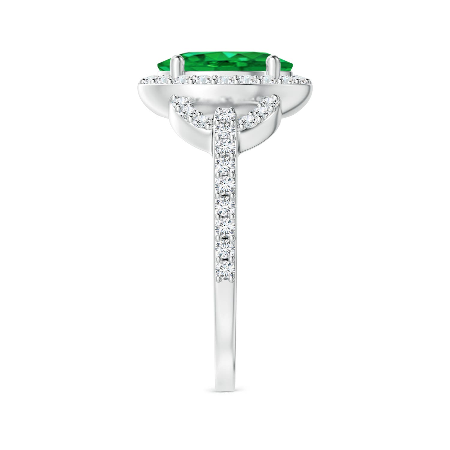 AAA - Emerald / 1.99 CT / 14 KT White Gold