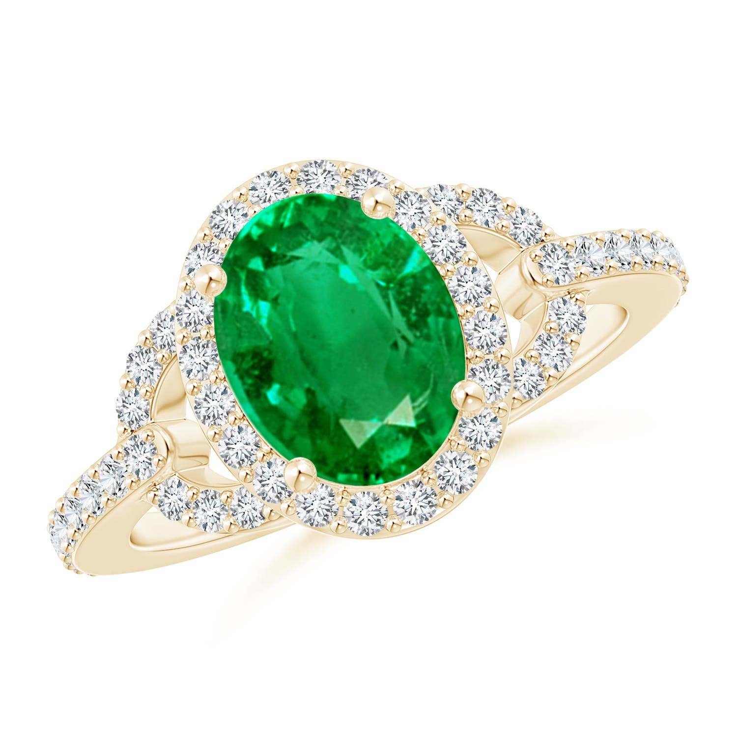 AAA - Emerald / 1.99 CT / 14 KT Yellow Gold