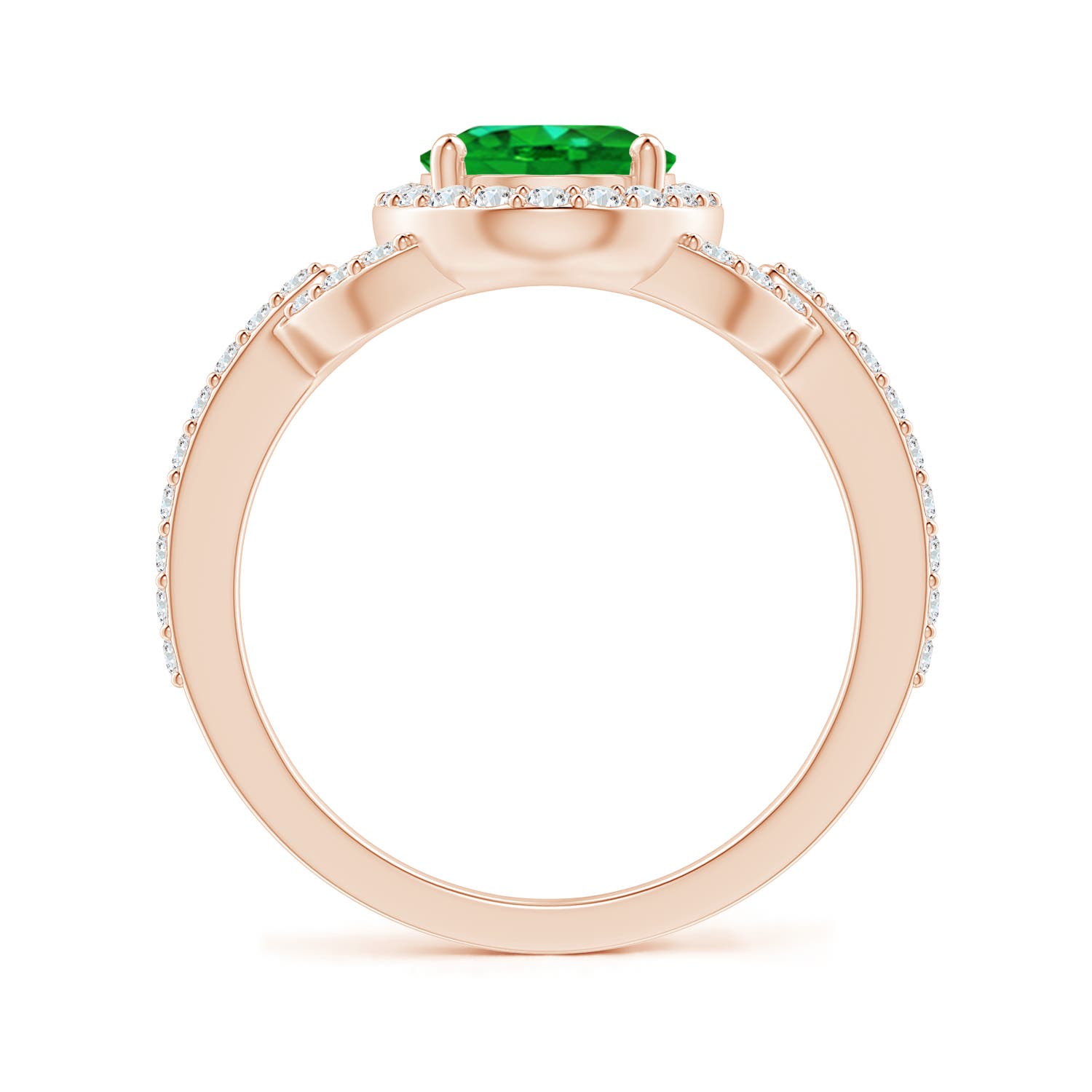 AAAA - Emerald / 1.99 CT / 14 KT Rose Gold