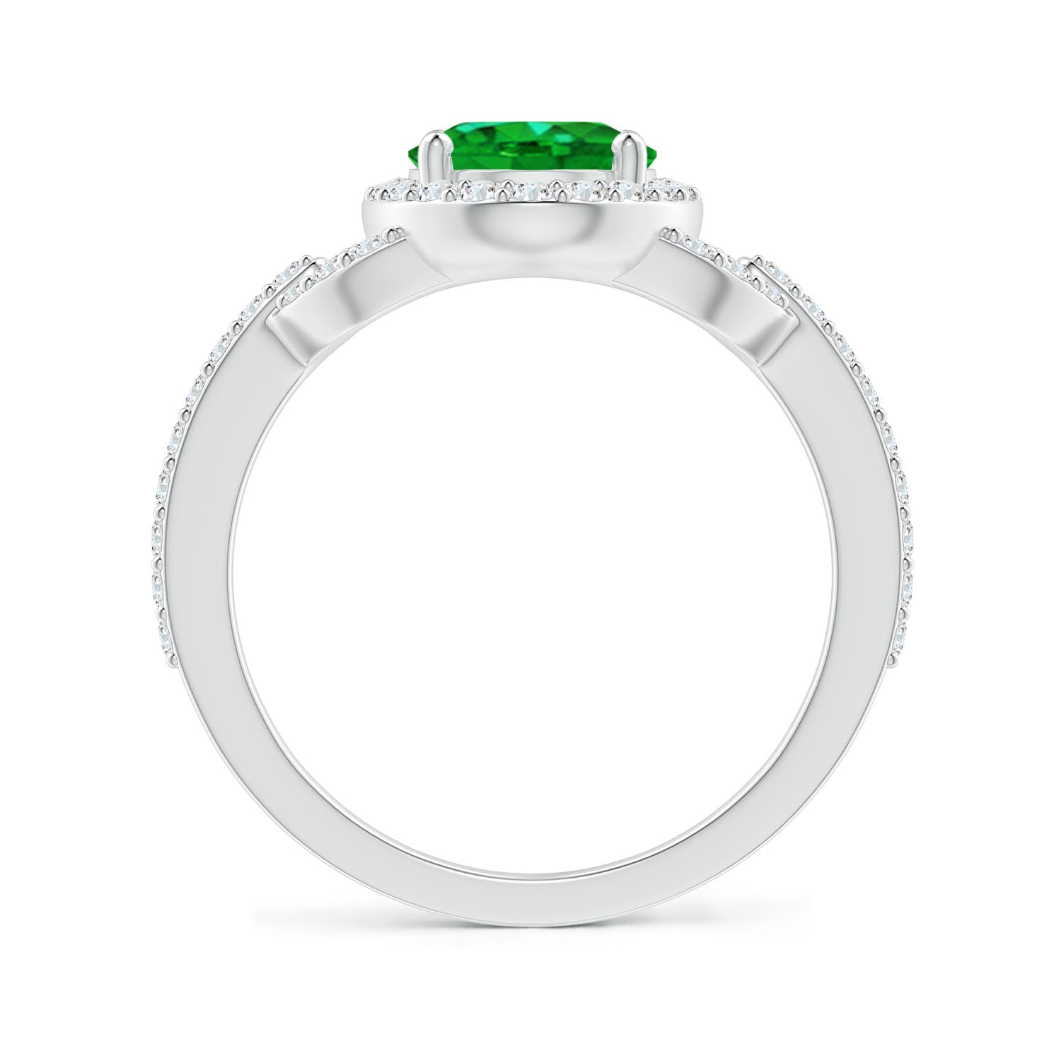 AAAA - Emerald / 1.99 CT / 14 KT White Gold