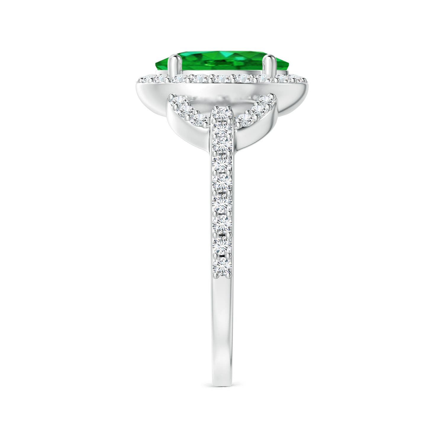 AAAA - Emerald / 1.99 CT / 14 KT White Gold