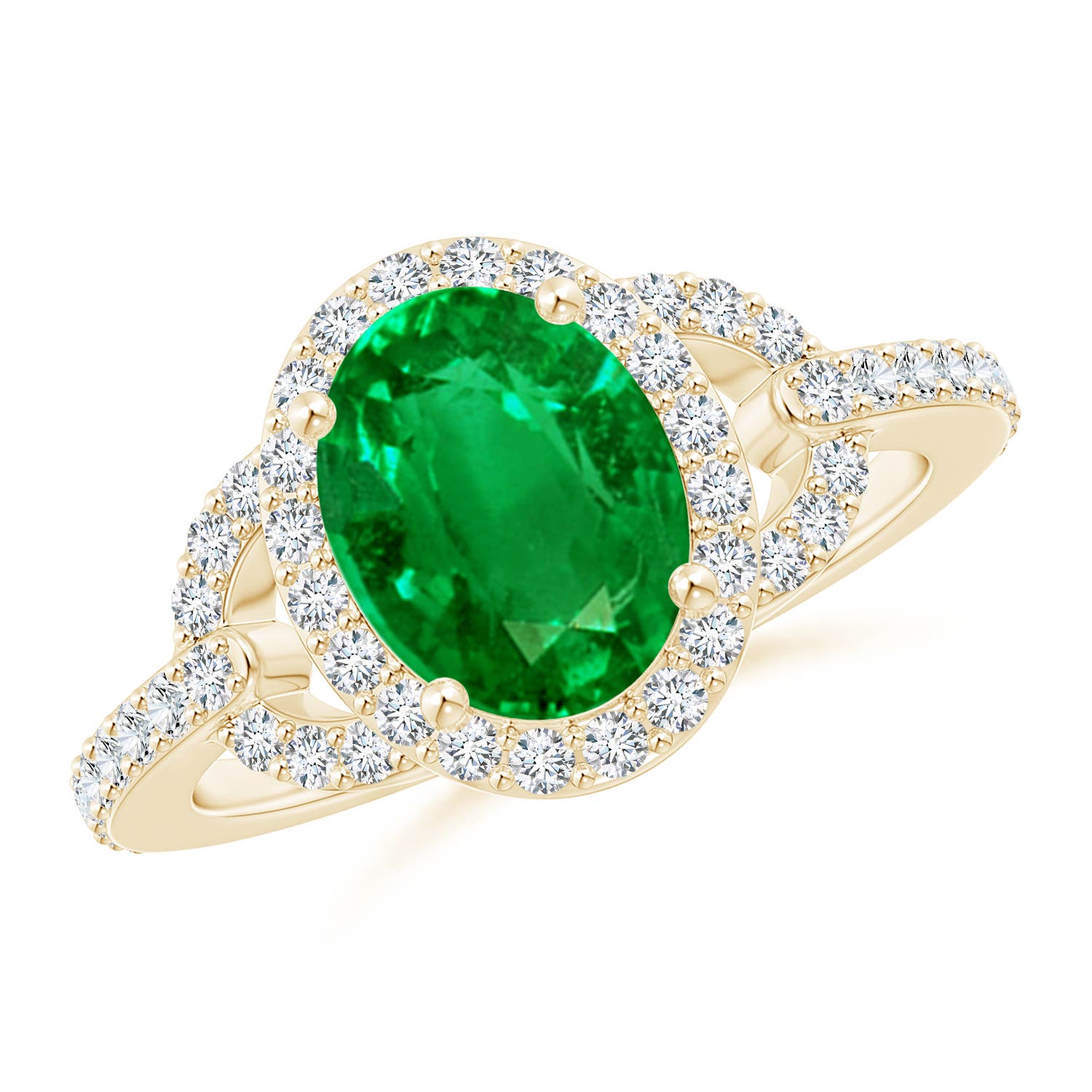 AAAA - Emerald / 1.99 CT / 14 KT Yellow Gold