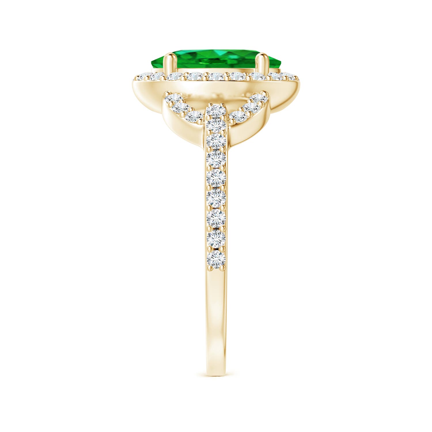 AAAA - Emerald / 1.99 CT / 14 KT Yellow Gold