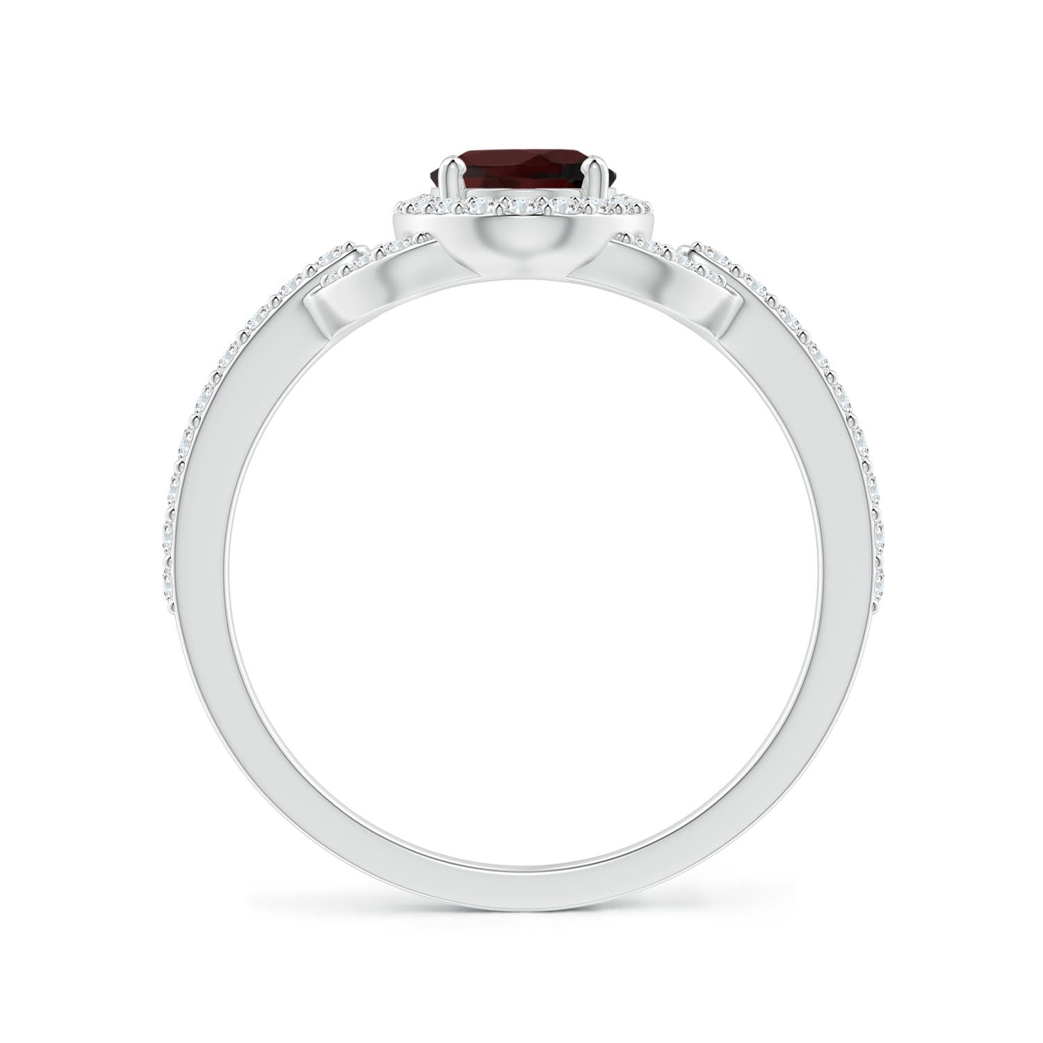 A - Garnet / 1.24 CT / 14 KT White Gold