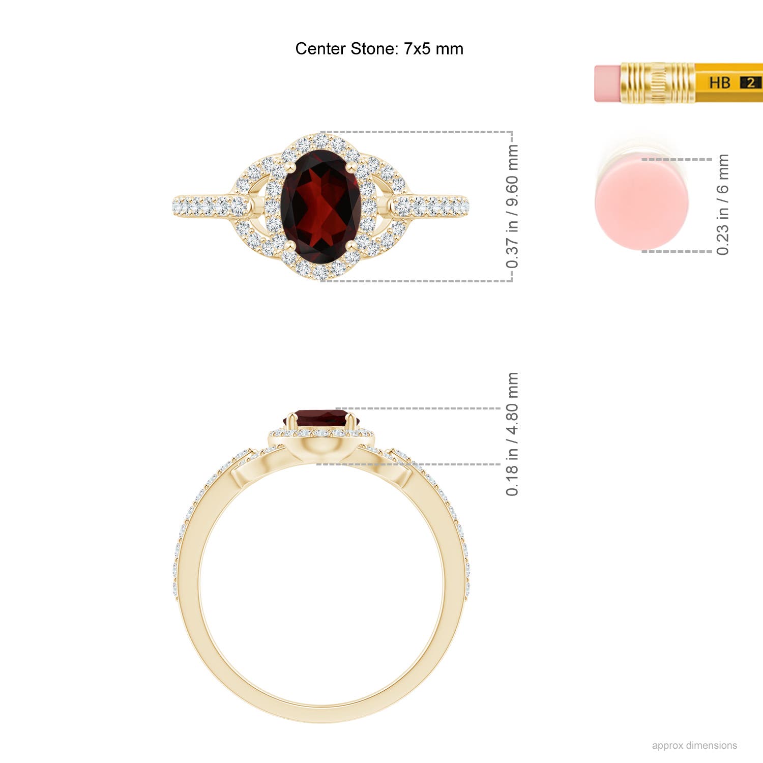 AA - Garnet / 1.24 CT / 14 KT Yellow Gold