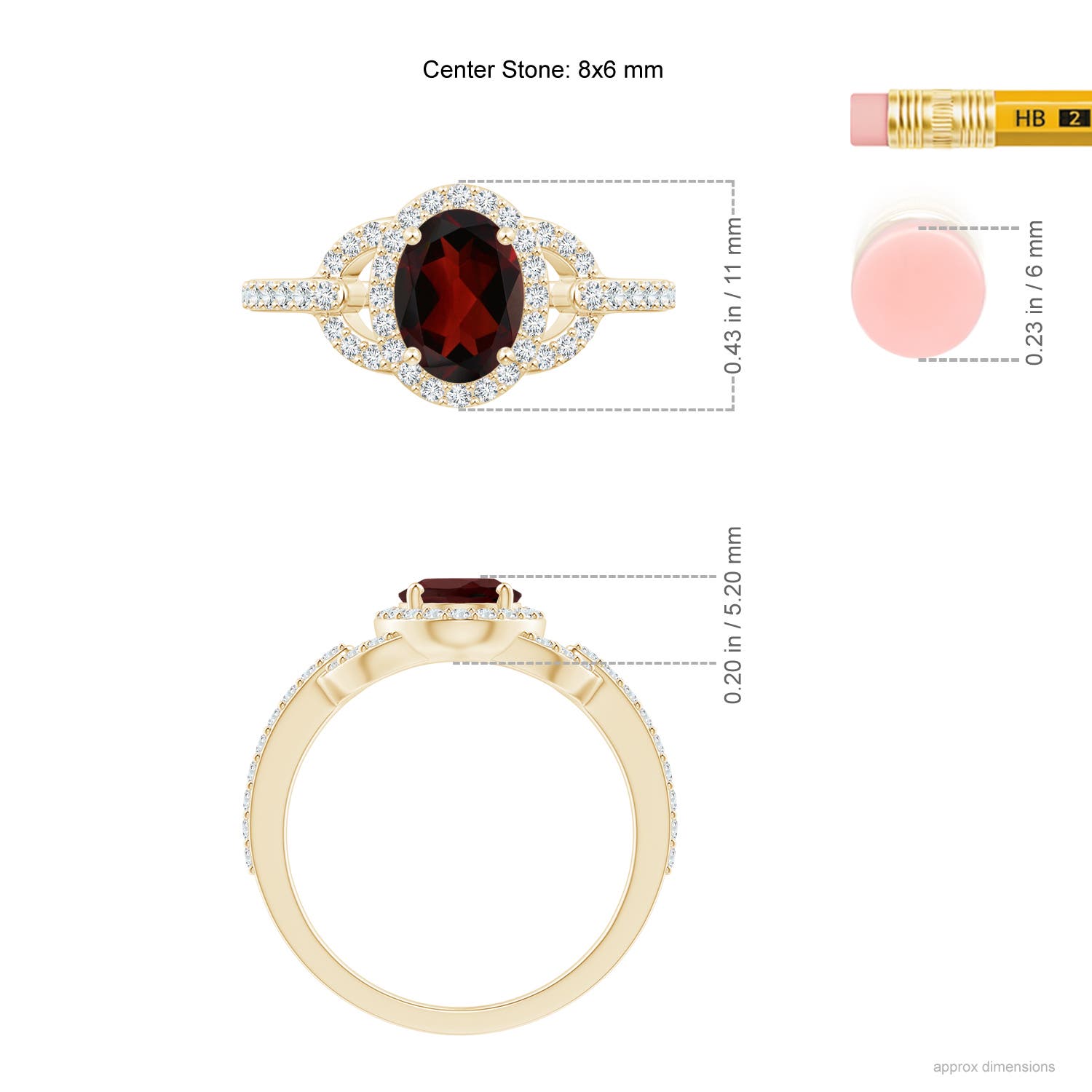 AA - Garnet / 1.82 CT / 14 KT Yellow Gold