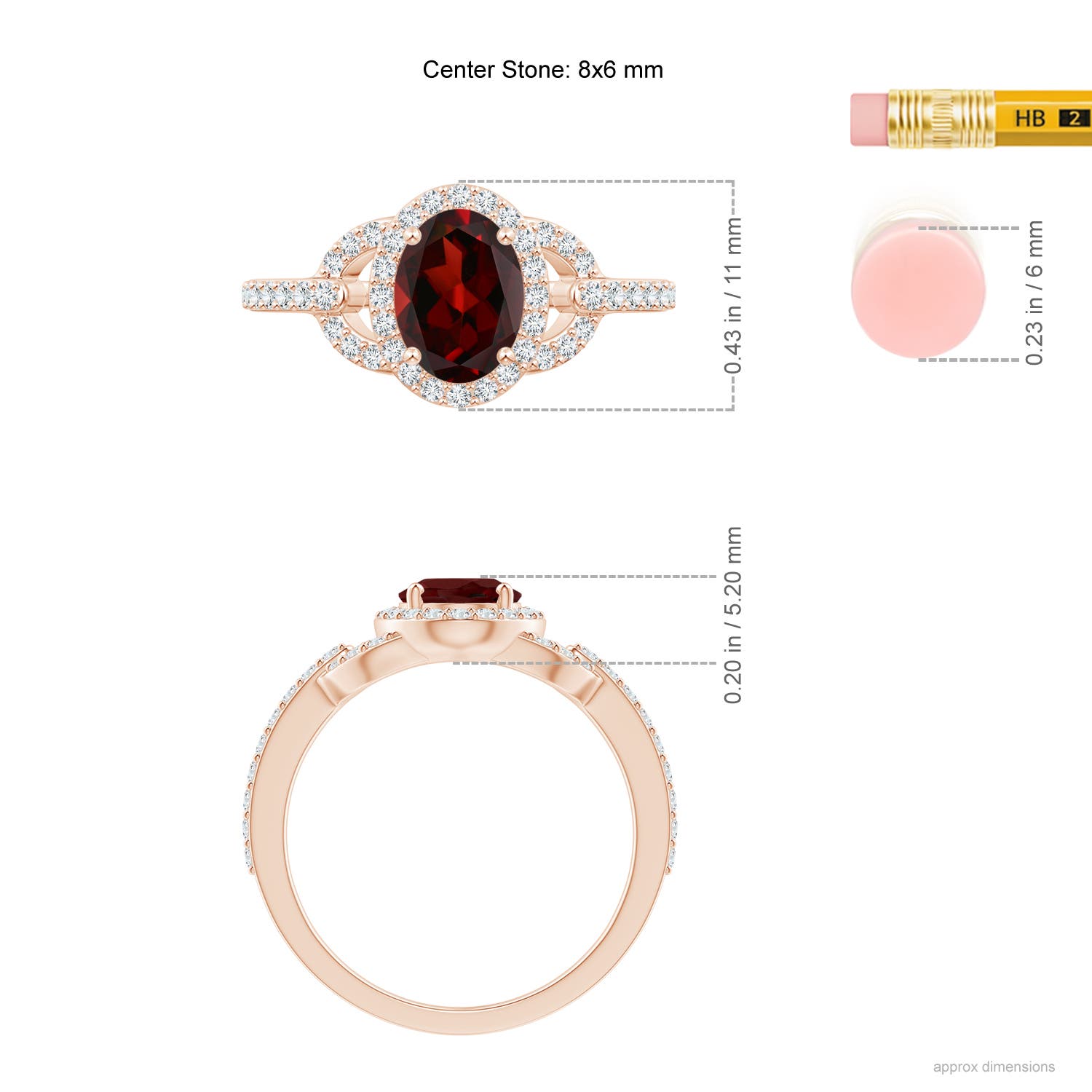 AAA - Garnet / 1.82 CT / 14 KT Rose Gold