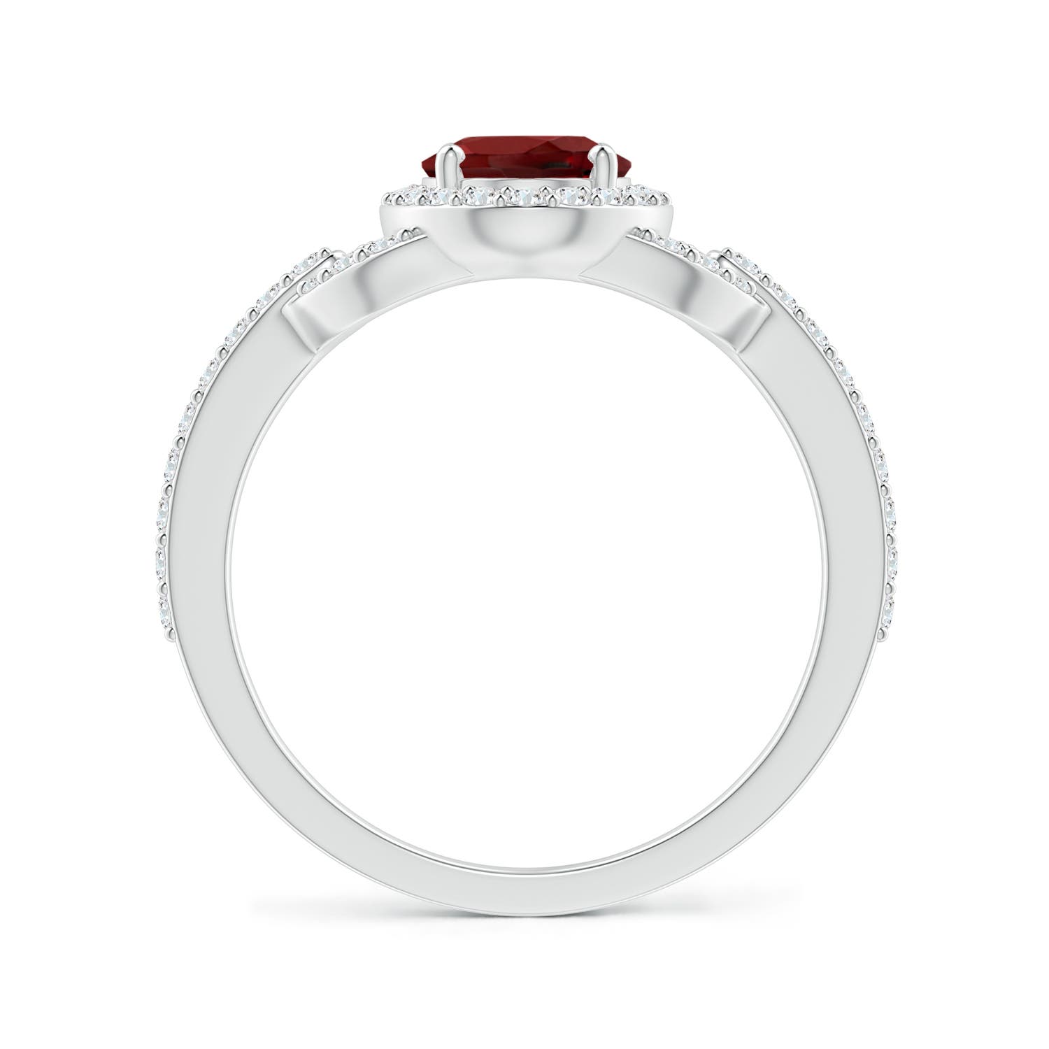 AAAA - Garnet / 1.82 CT / 14 KT White Gold