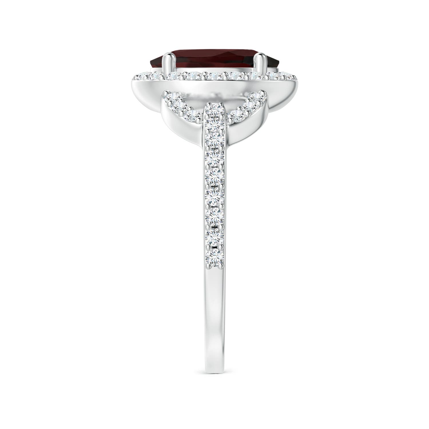 A - Garnet / 2.49 CT / 14 KT White Gold