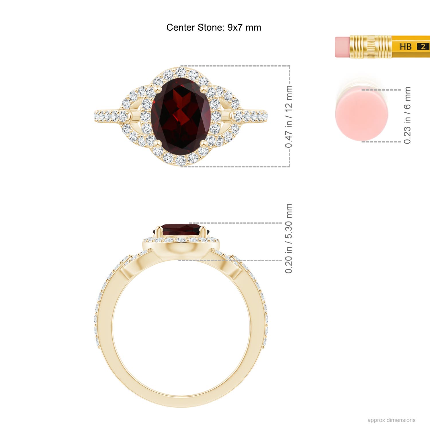 A - Garnet / 2.49 CT / 14 KT Yellow Gold