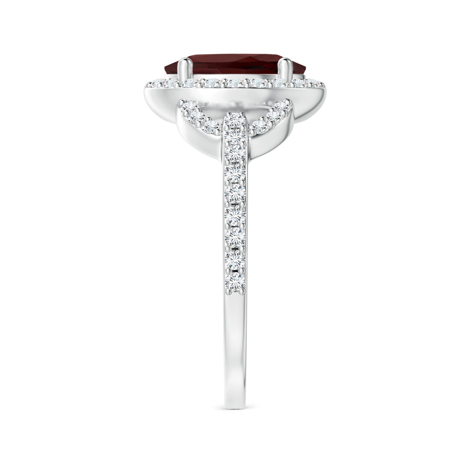 AA - Garnet / 2.49 CT / 14 KT White Gold