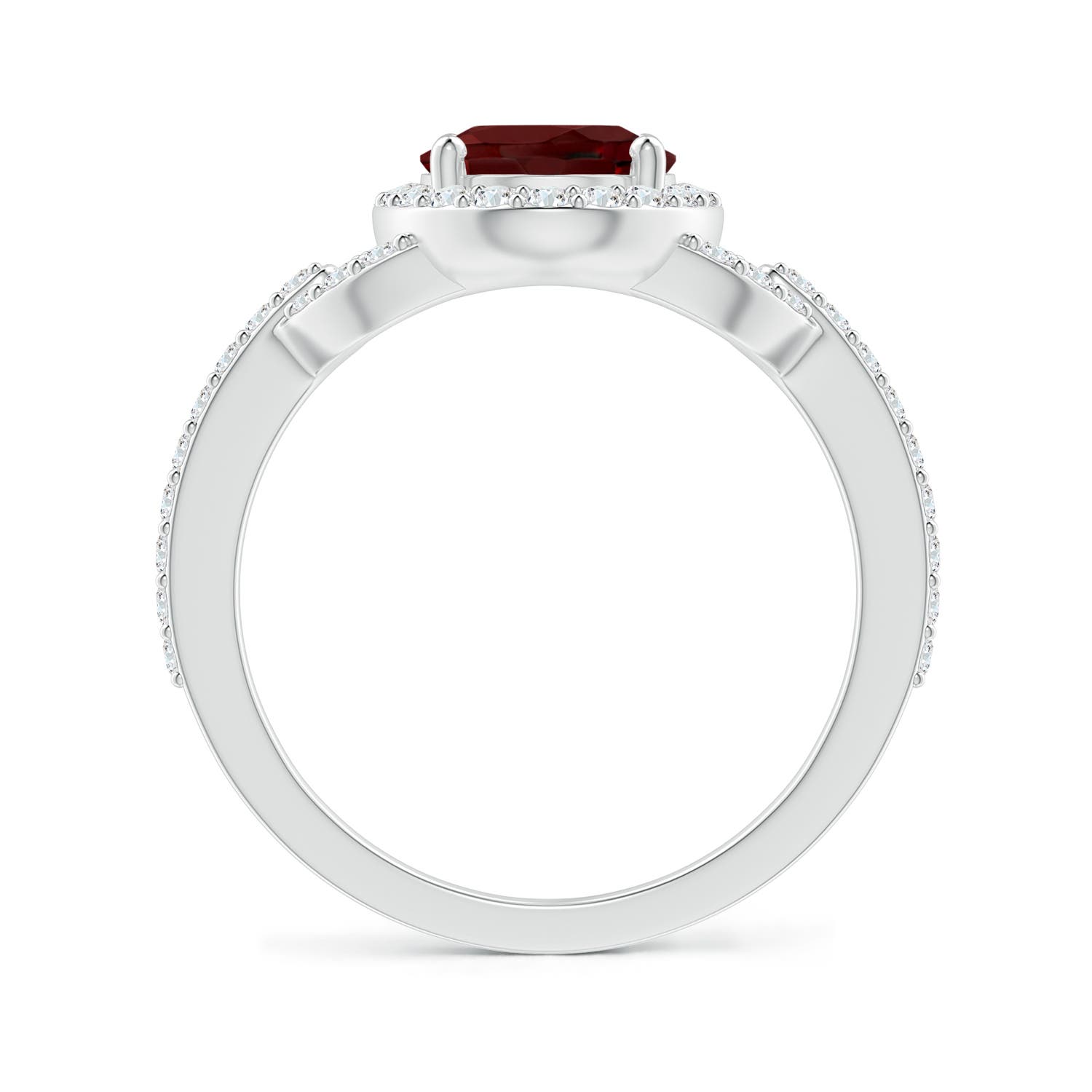 AAA - Garnet / 2.49 CT / 14 KT White Gold