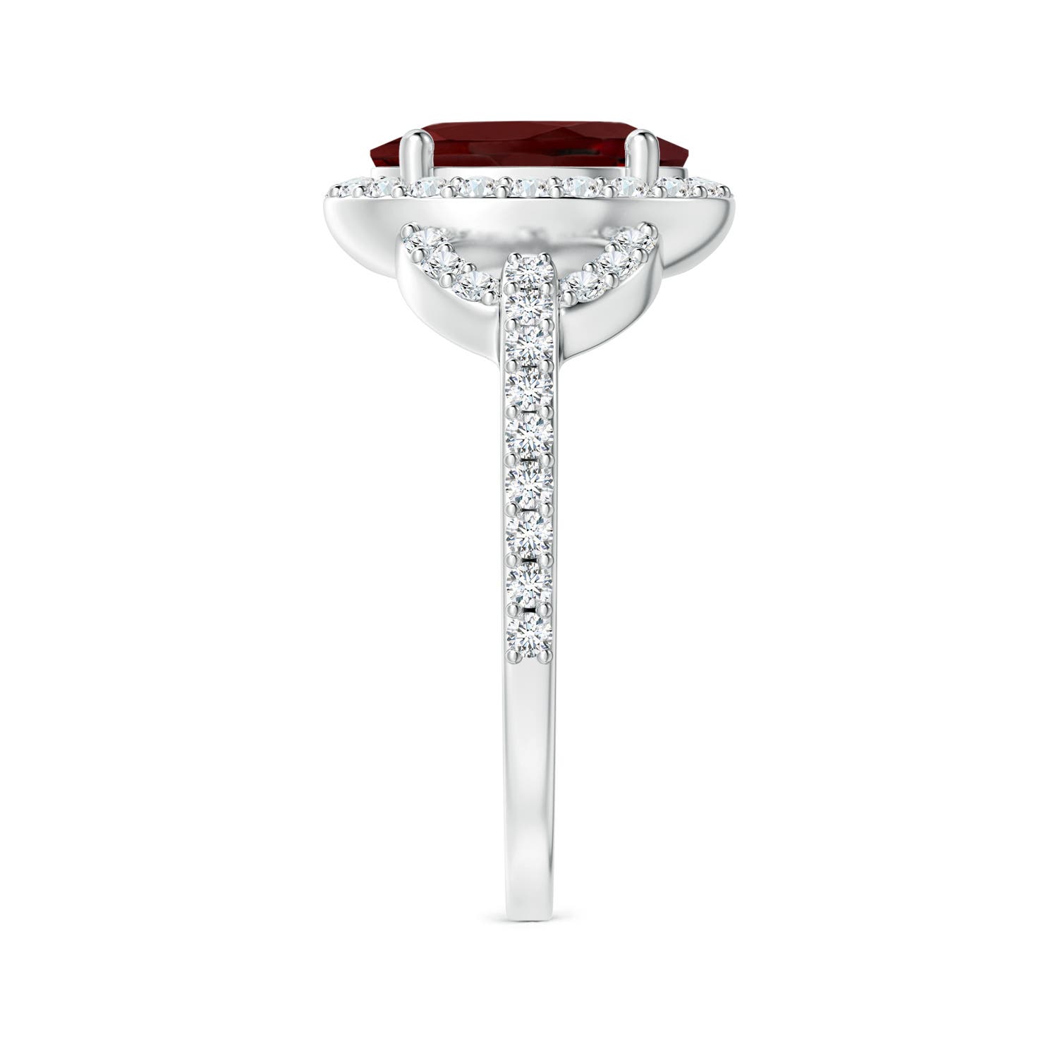 AAA - Garnet / 2.49 CT / 14 KT White Gold