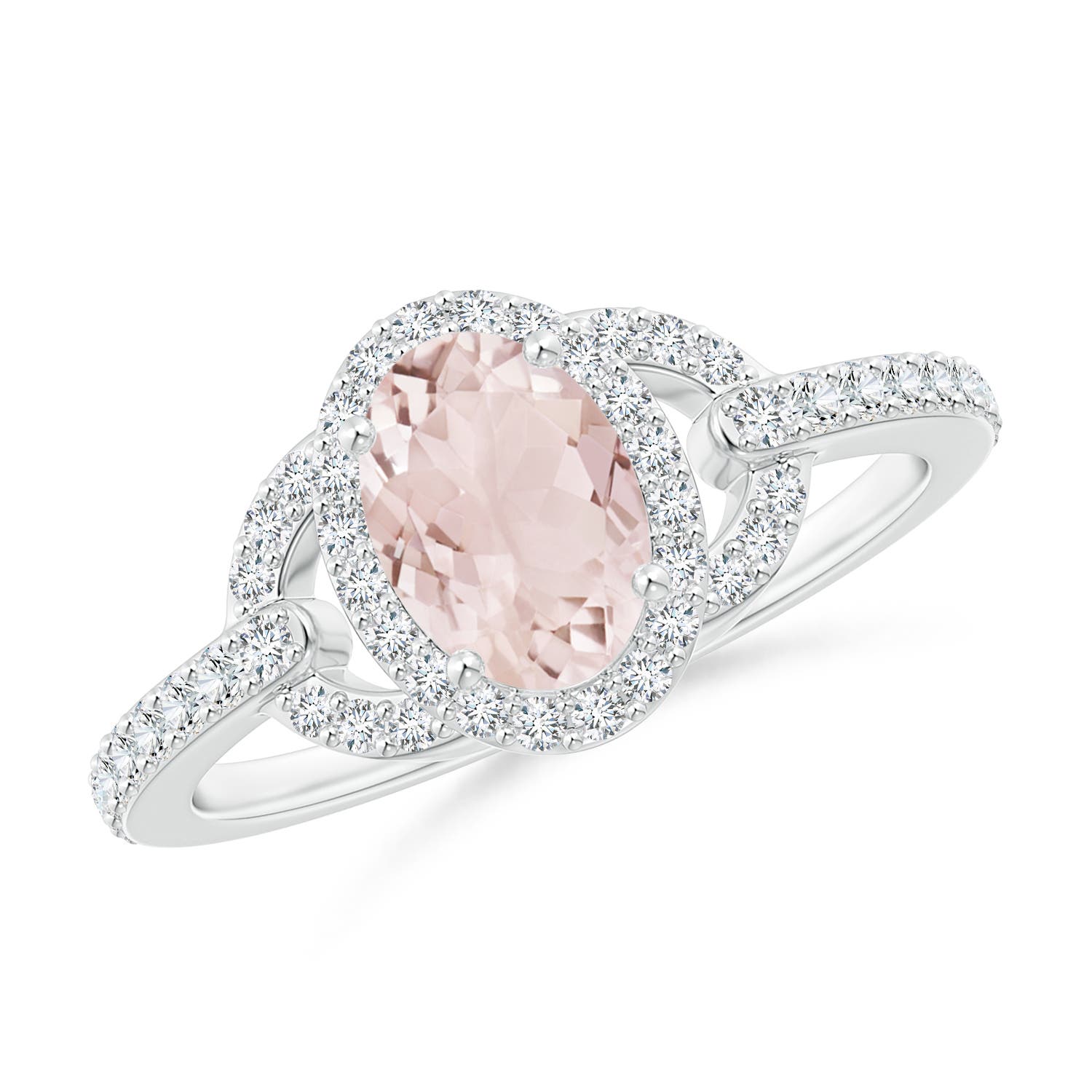 A - Morganite / 1.04 CT / 14 KT White Gold