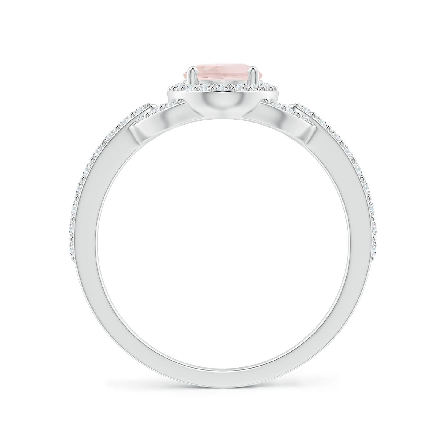 A - Morganite / 1.04 CT / 14 KT White Gold