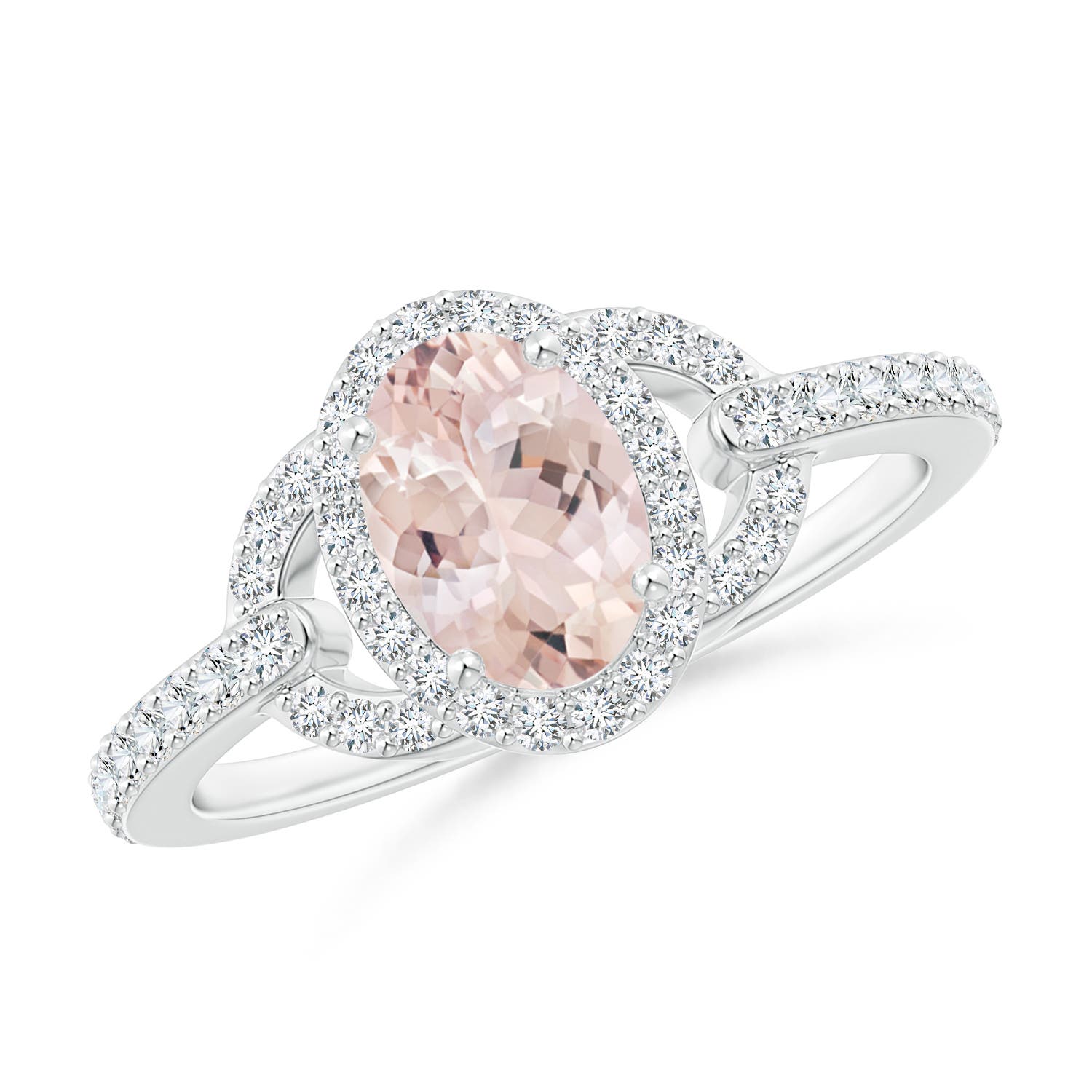 AA - Morganite / 1.04 CT / 14 KT White Gold